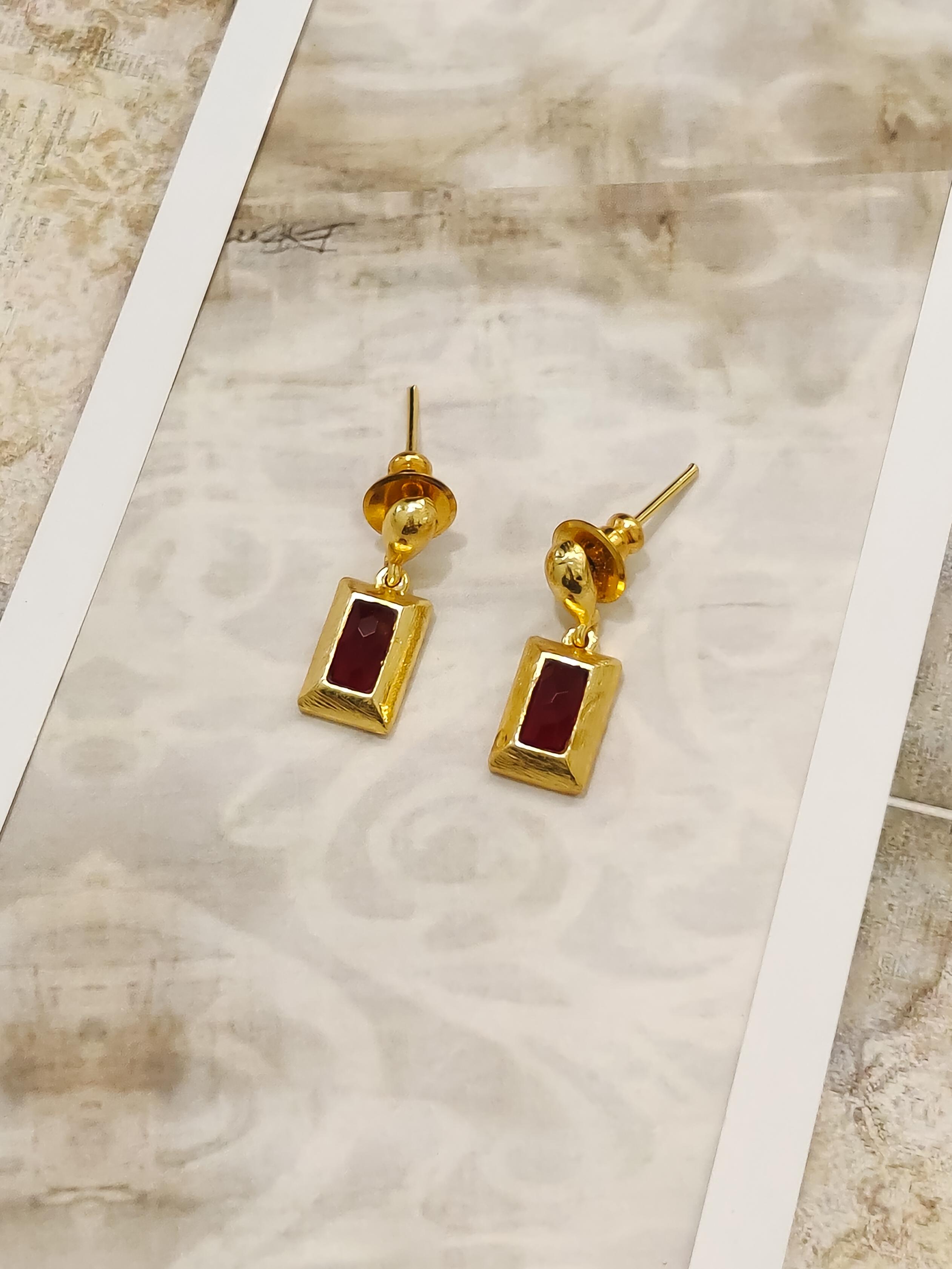 Aura Gem Drop Earring