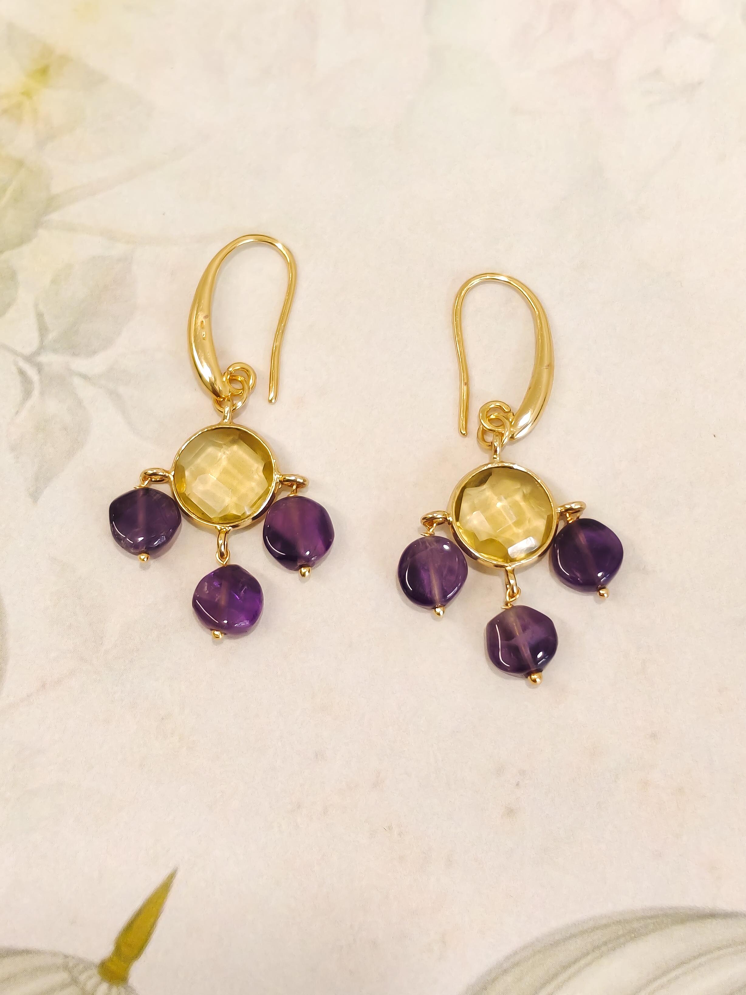 Sunlit Violet Earrings