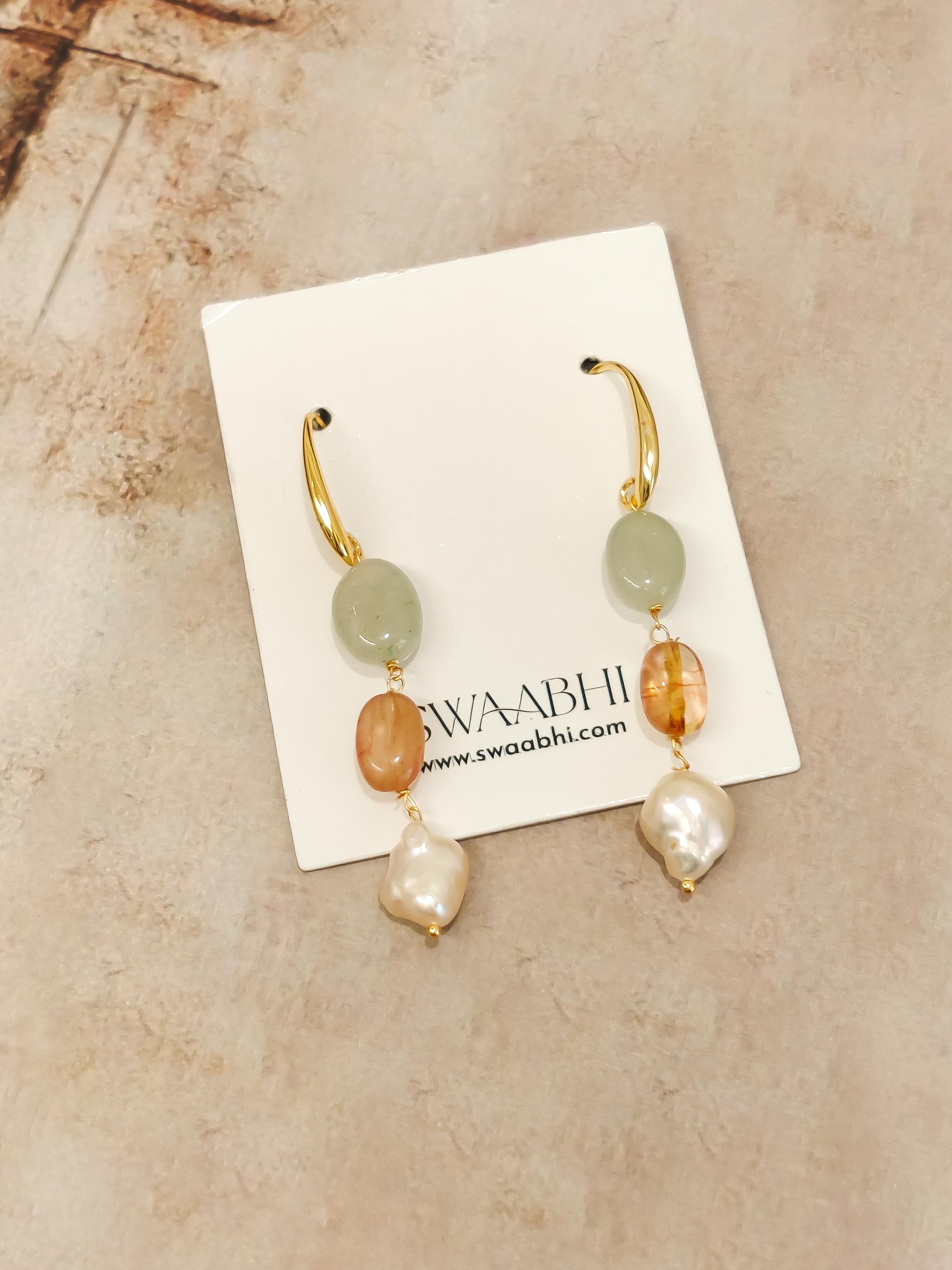 Honey Dew Cascade Earrings