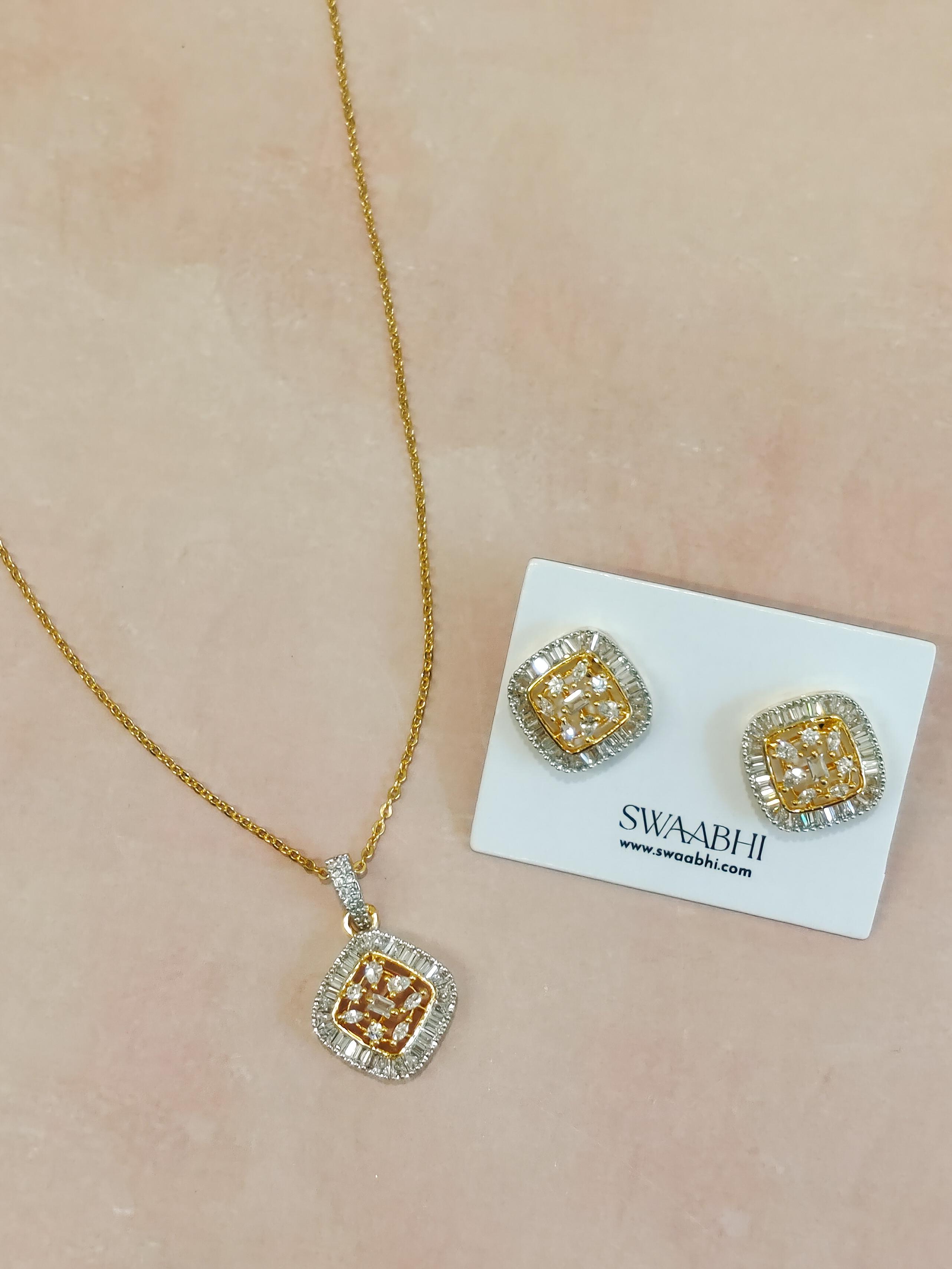 Zyra Cz Pendant Set