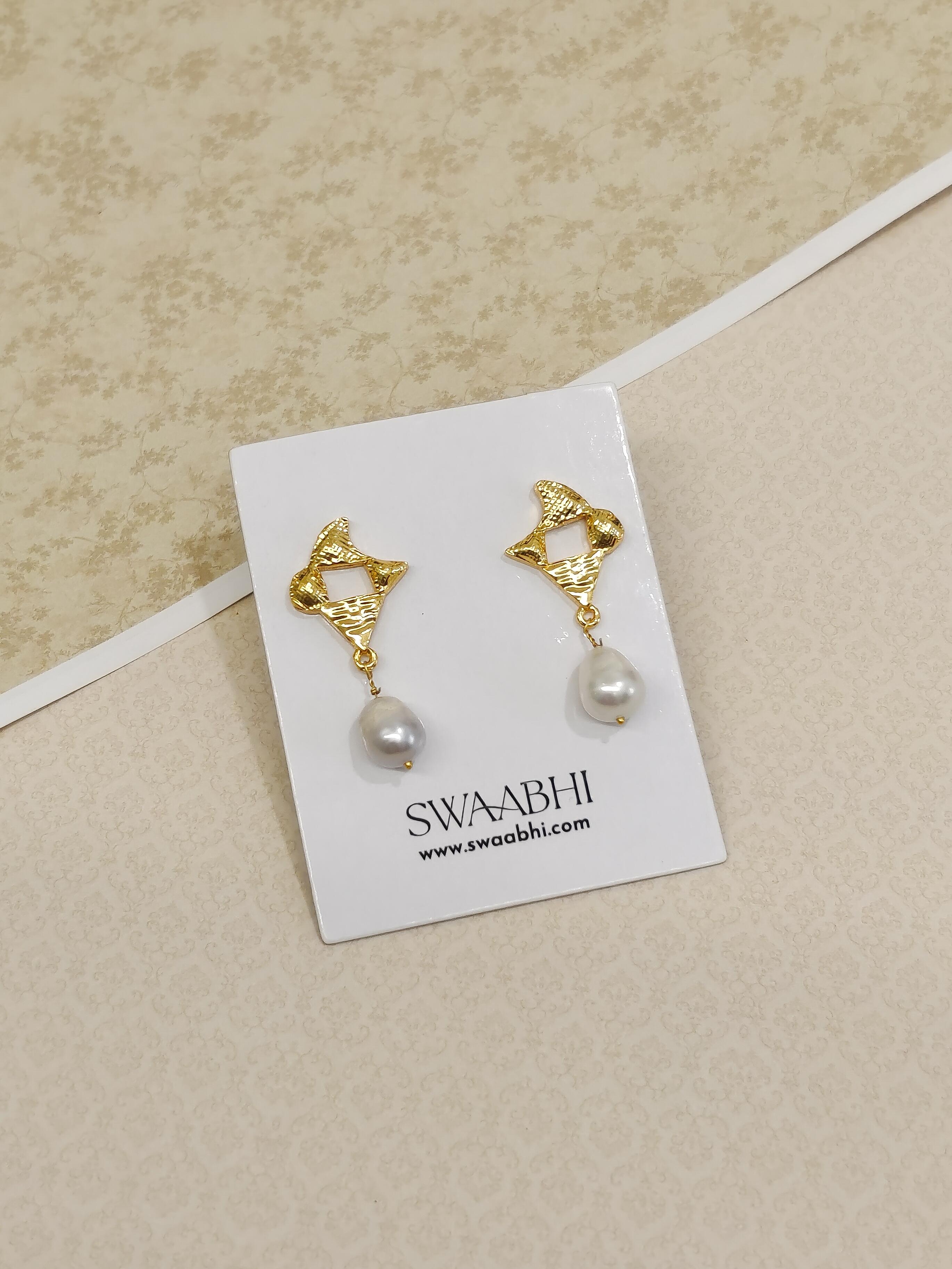 Golden Tide Drop Earrings