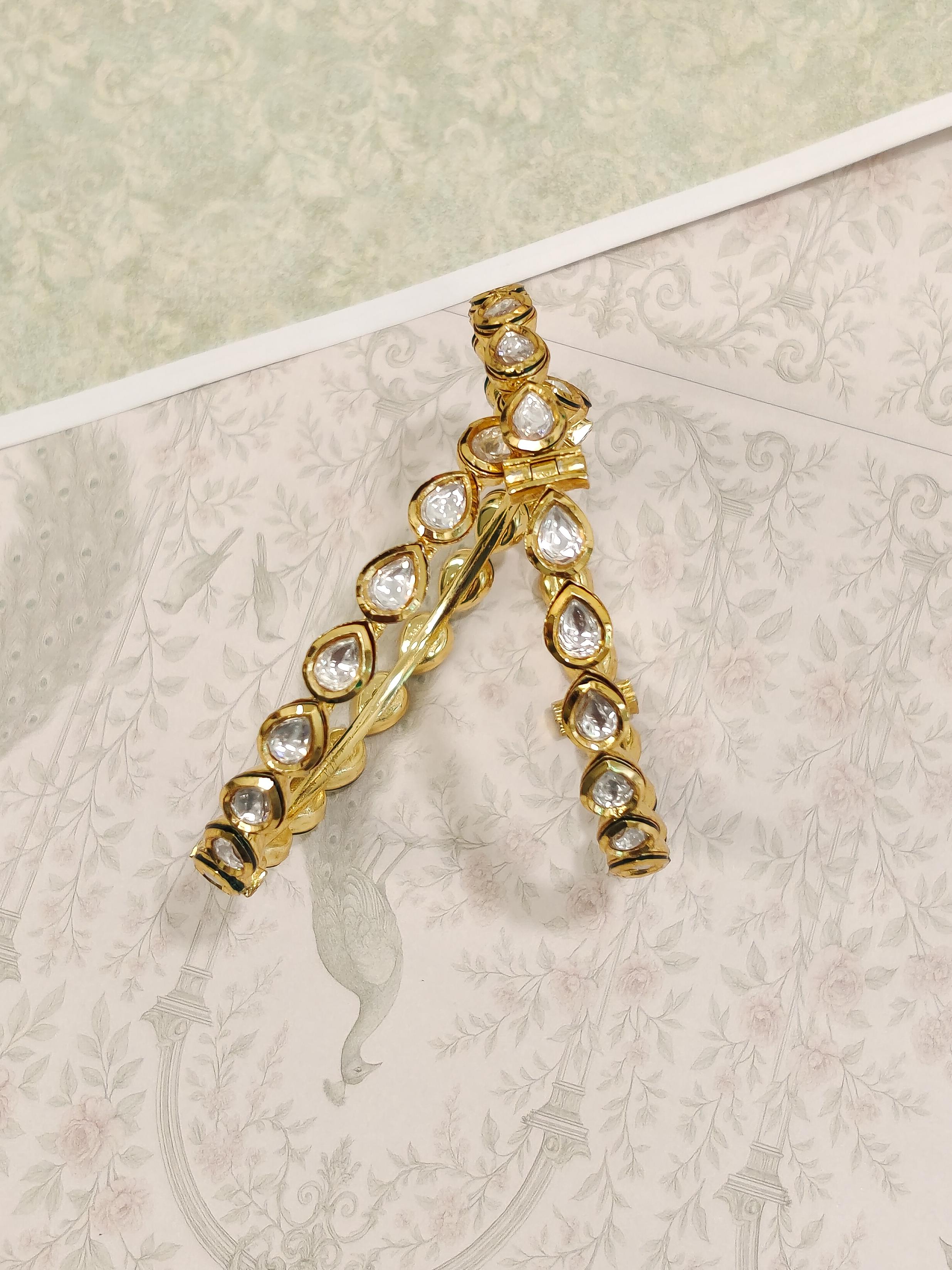 Kundan Drop Bangles
