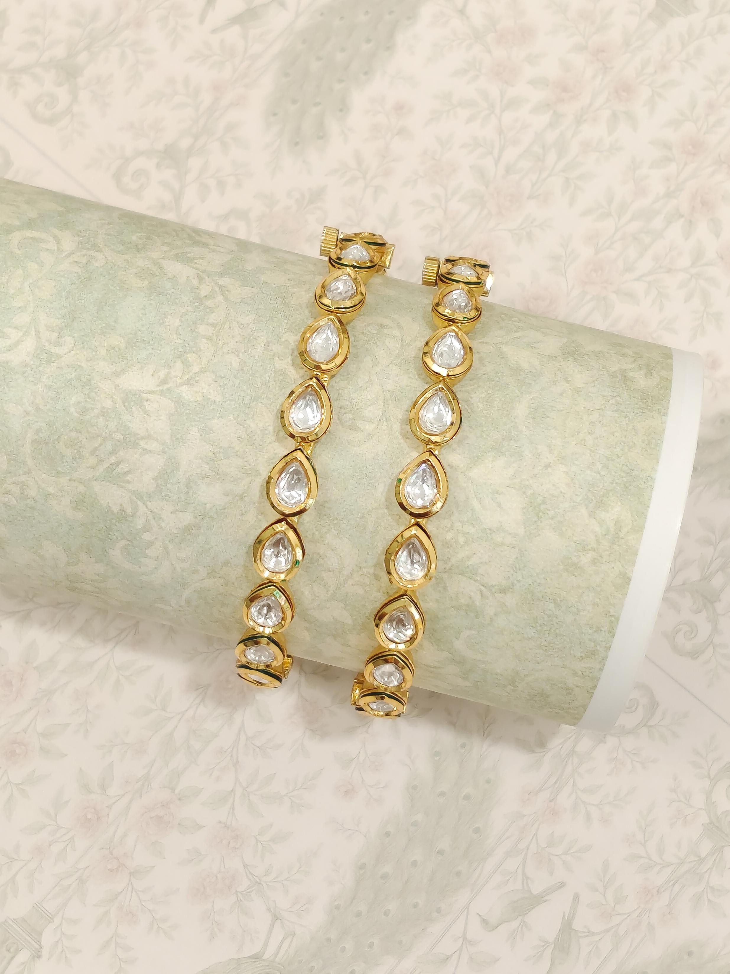 Kundan Drop Bangles