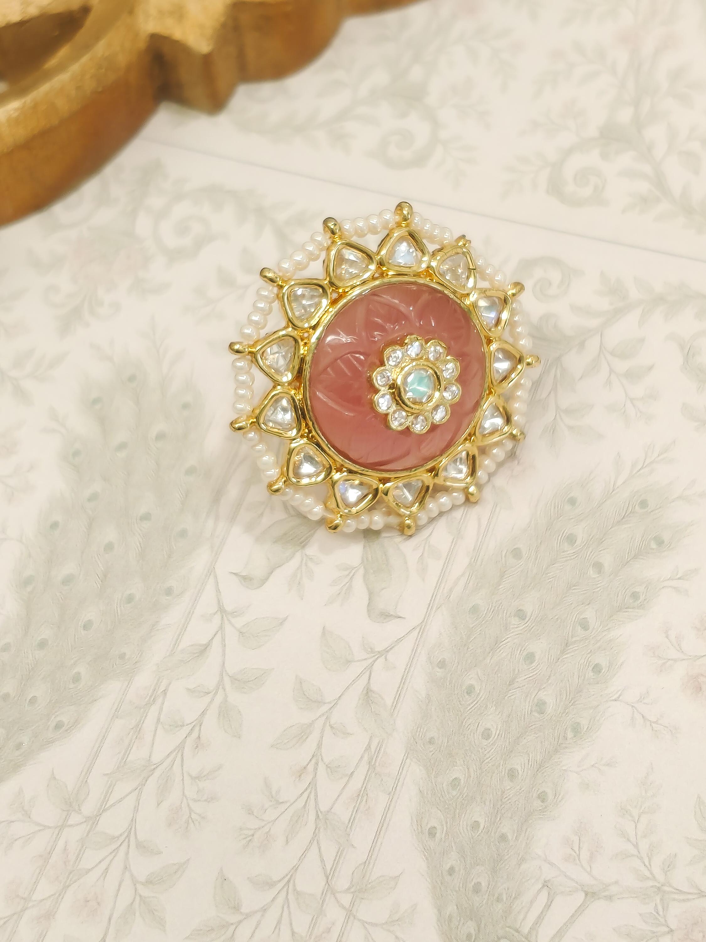 Malini Kundan Ring