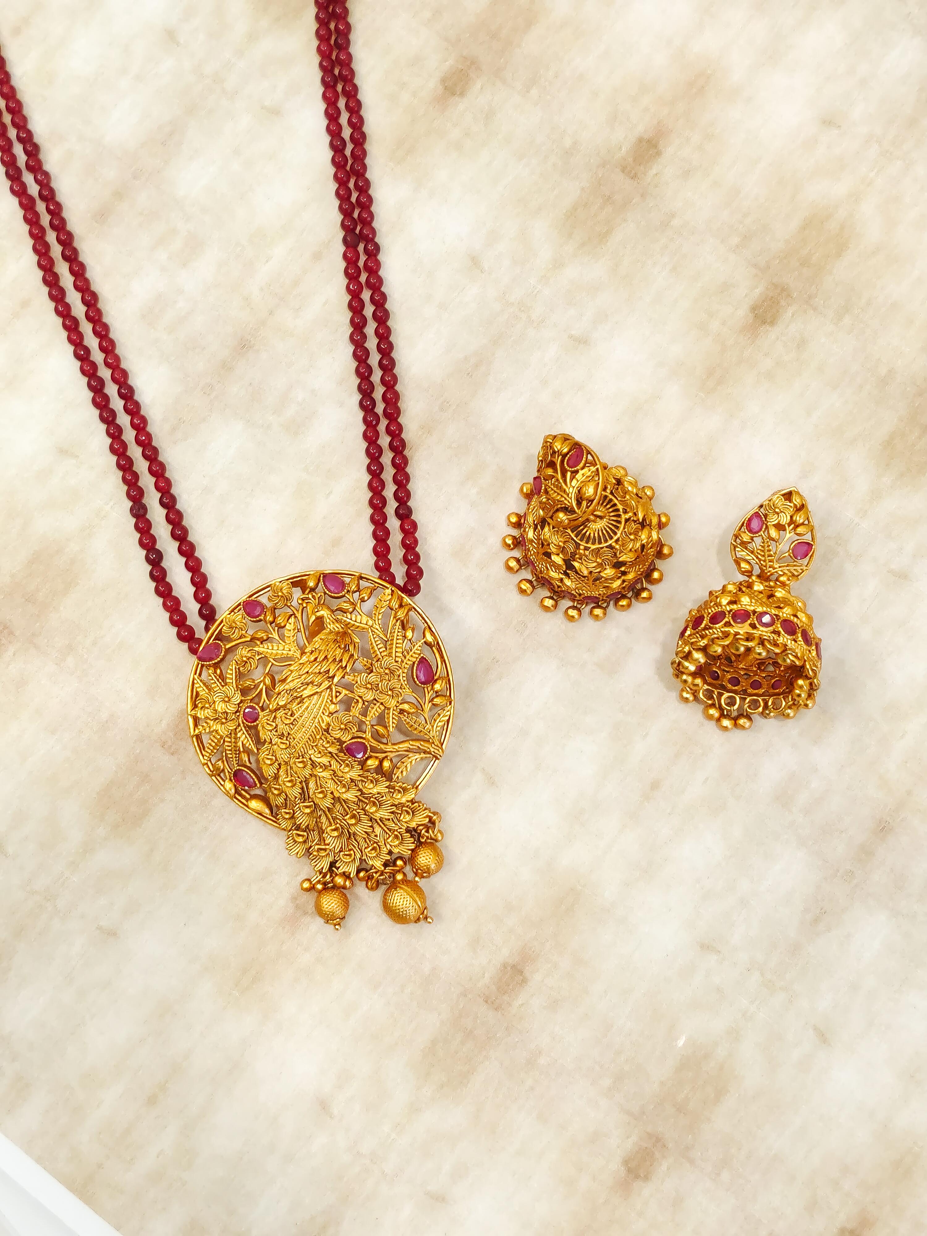 Vidhi Temple Pendant Necklace
