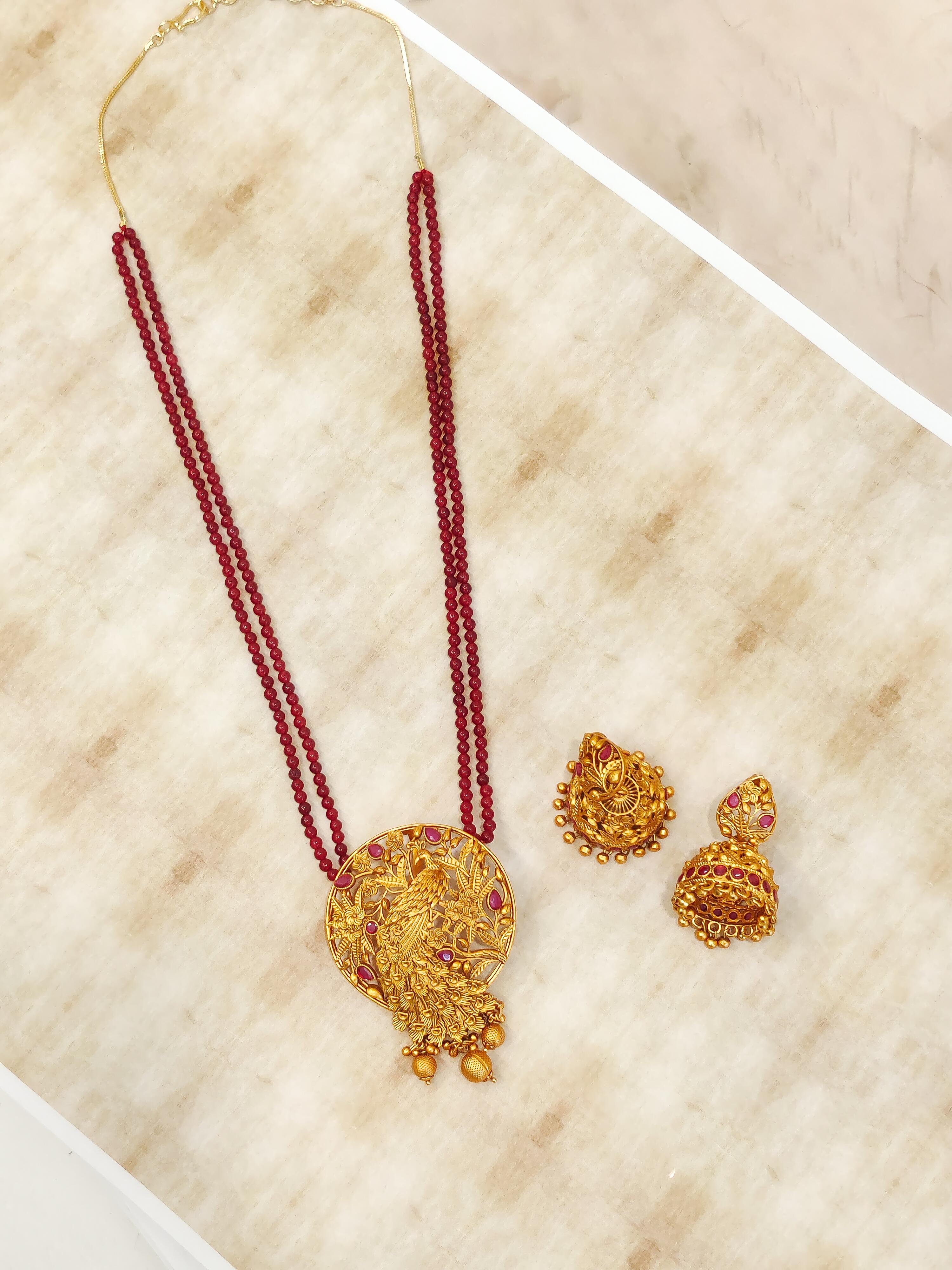 Vidhi Temple Pendant Necklace