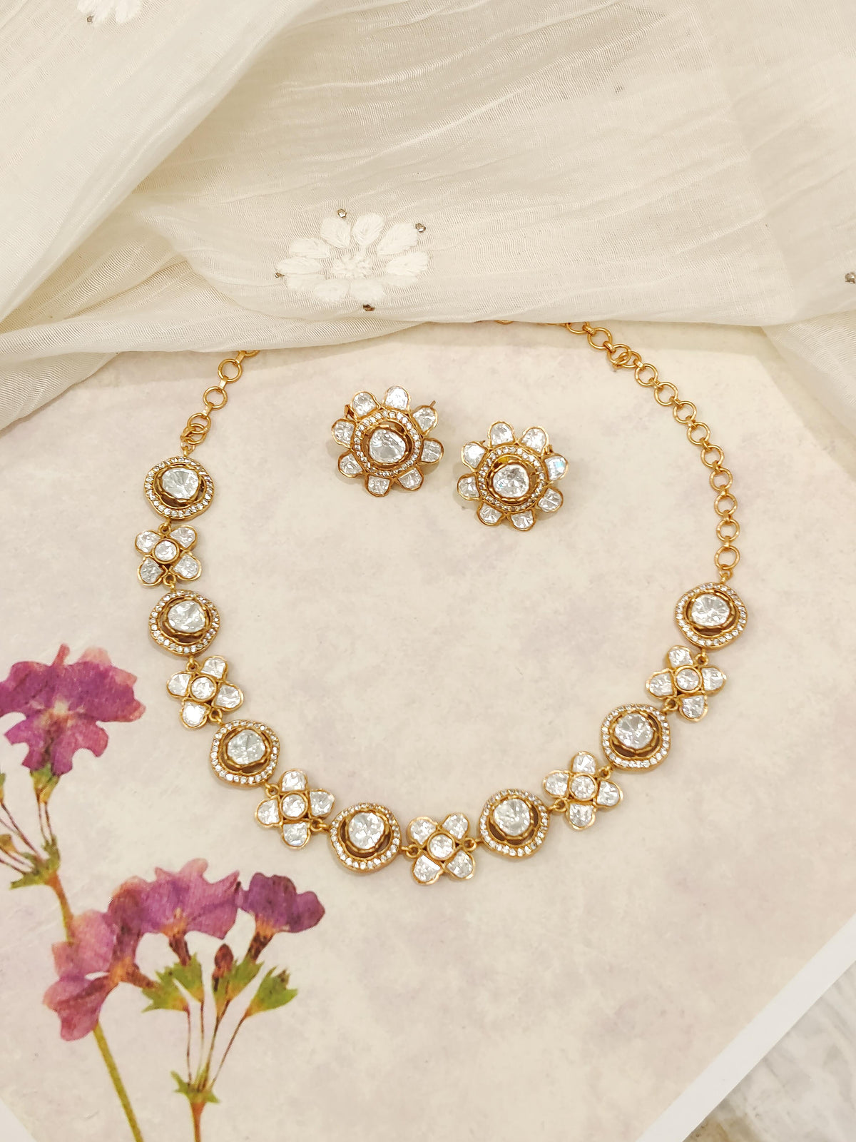 Lyra Moissanite Necklace Set