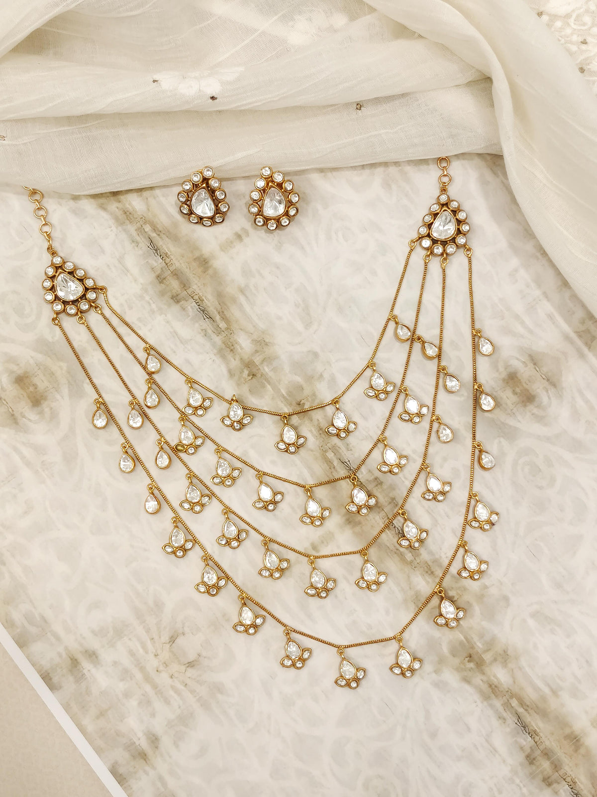 Rhea Moissanite Layered Necklace