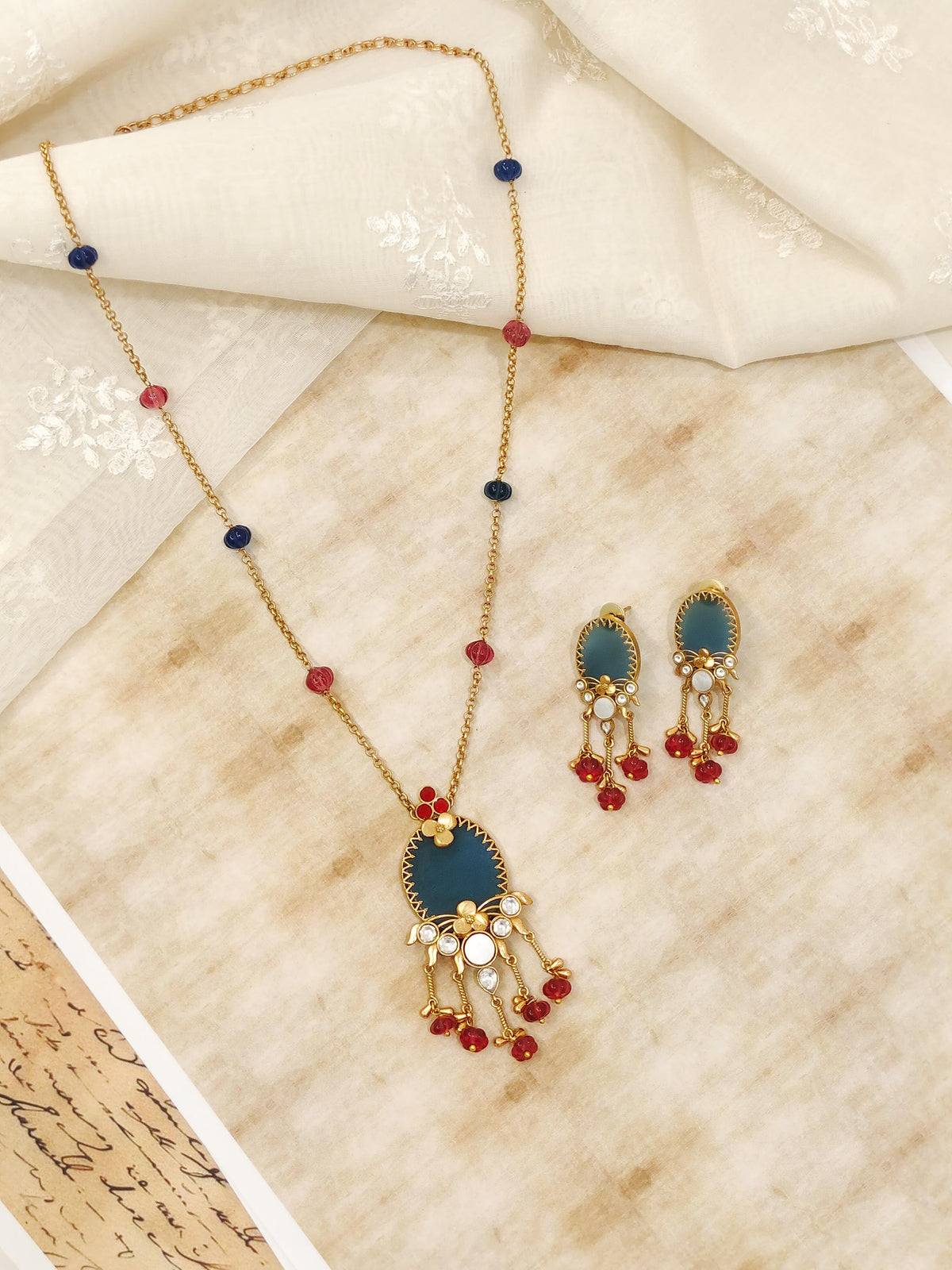 Ishira Beaded Chain Necklace