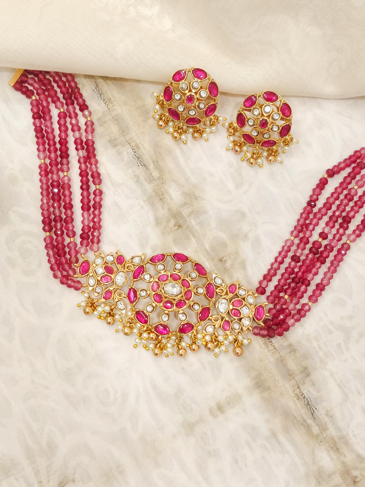Ruby Bloom Kundan Choker