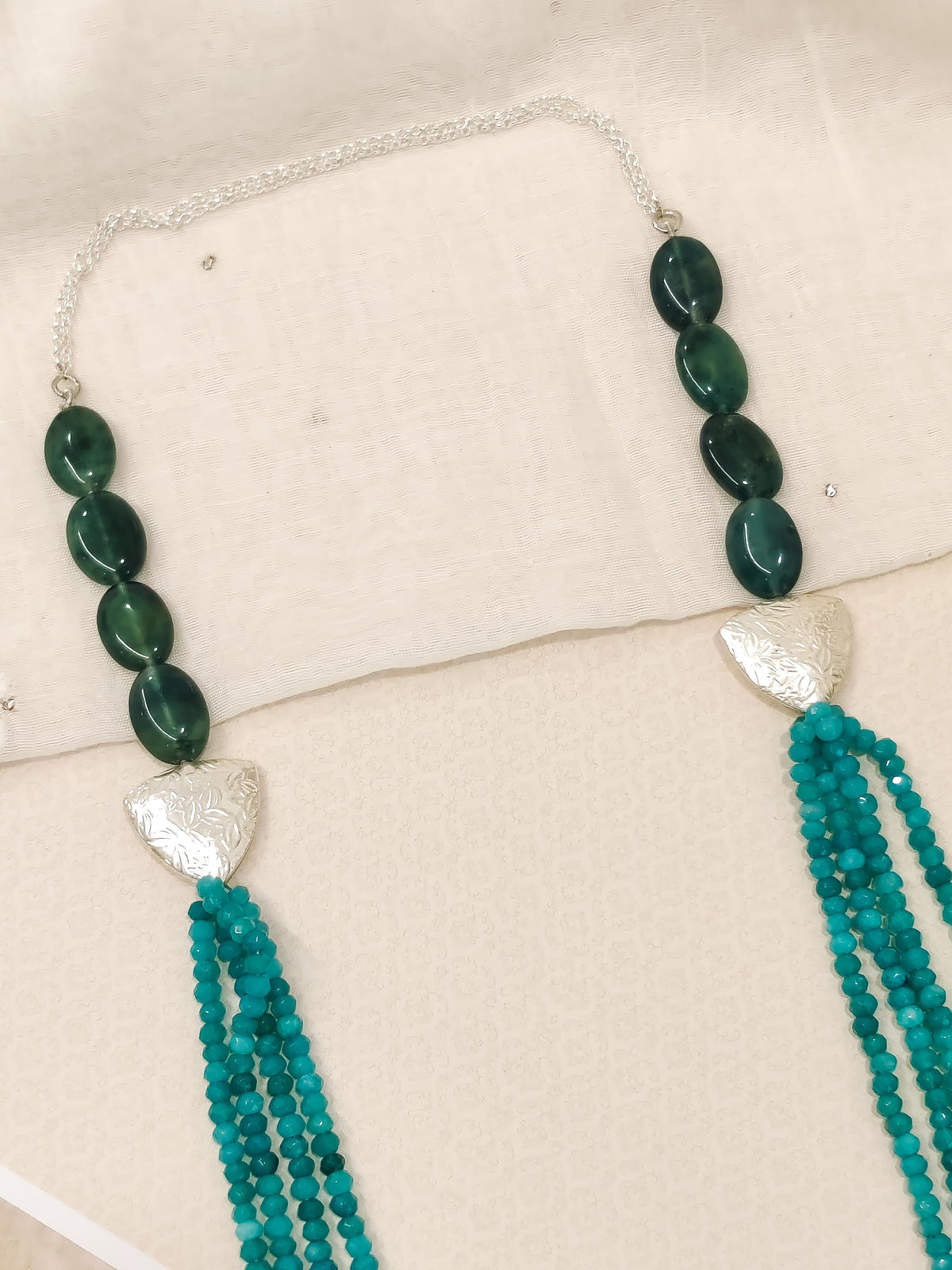 Turquoise Layered Beaded Necklace