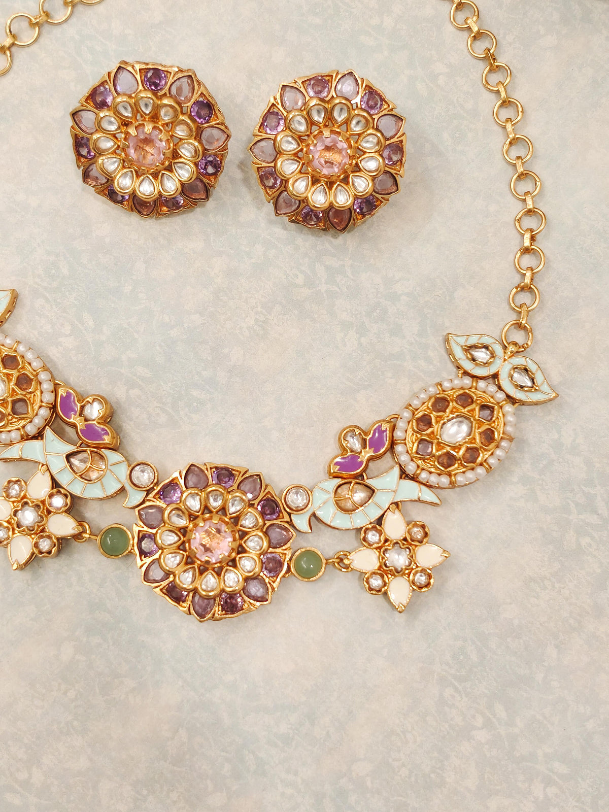Bageecha Kundan Necklace Set