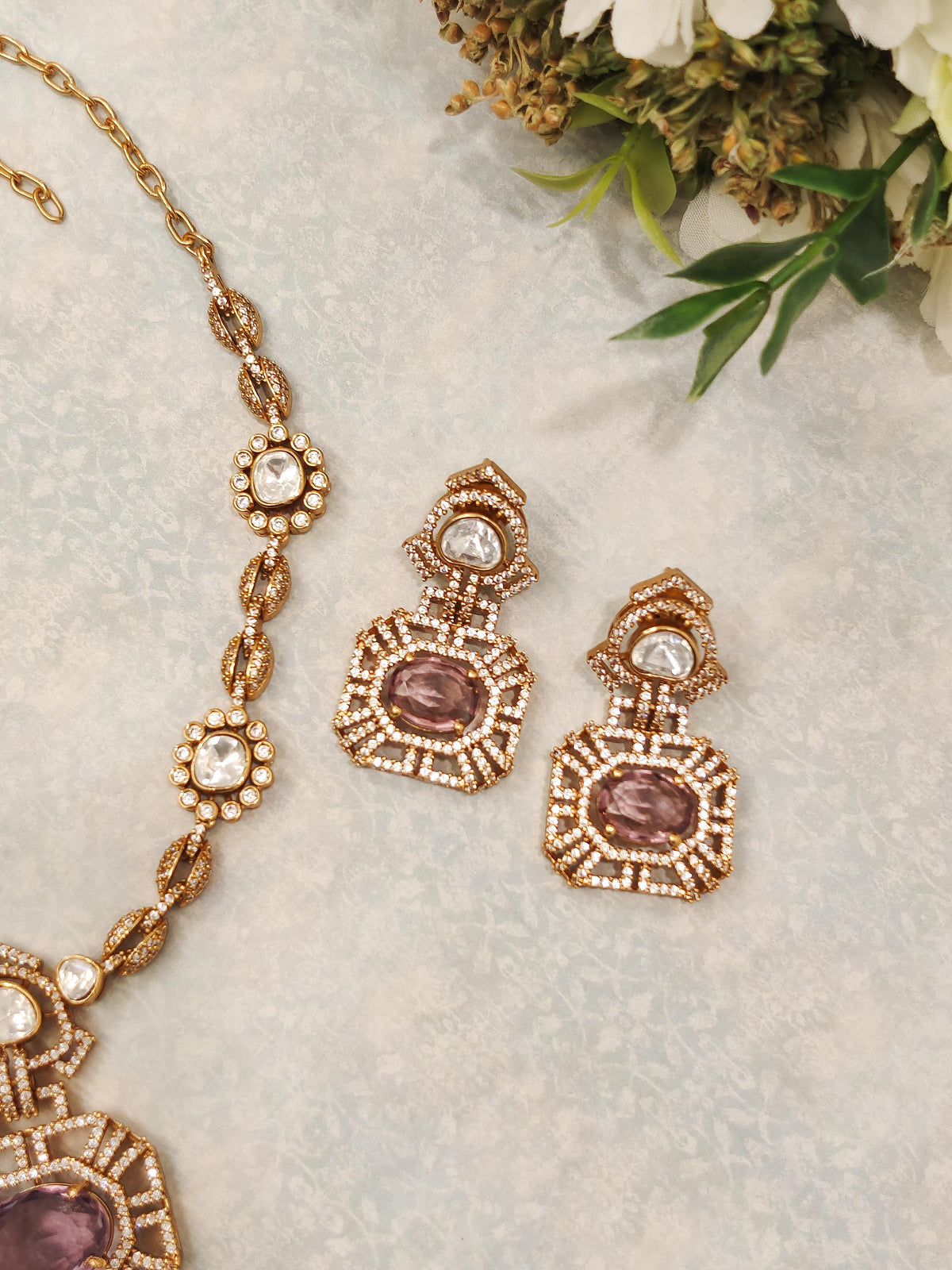Lyla Moissanite Kundan Necklace