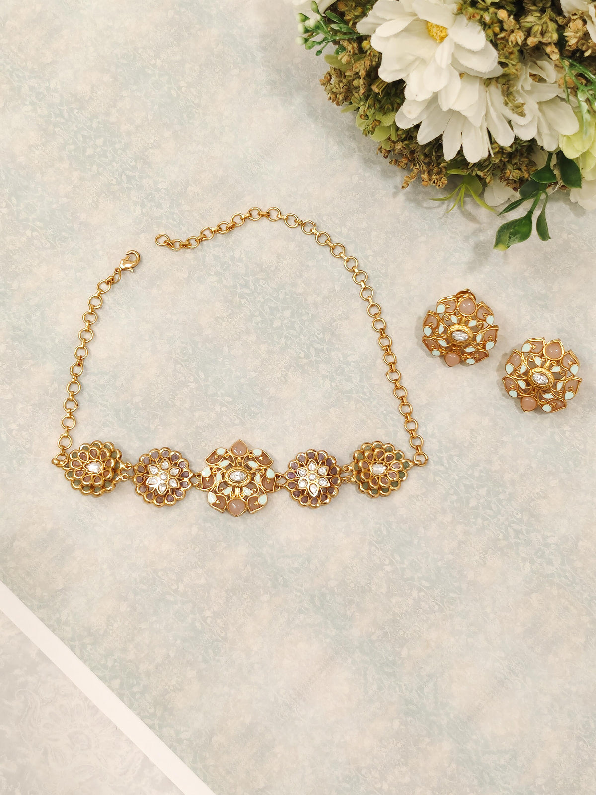 Myra Floral Moissanite Choker