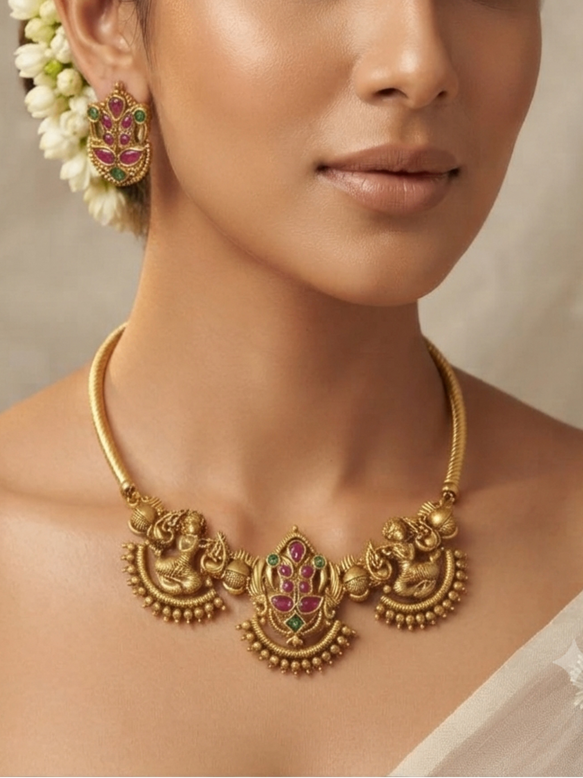 Lakshmi Hasli Necklace Set