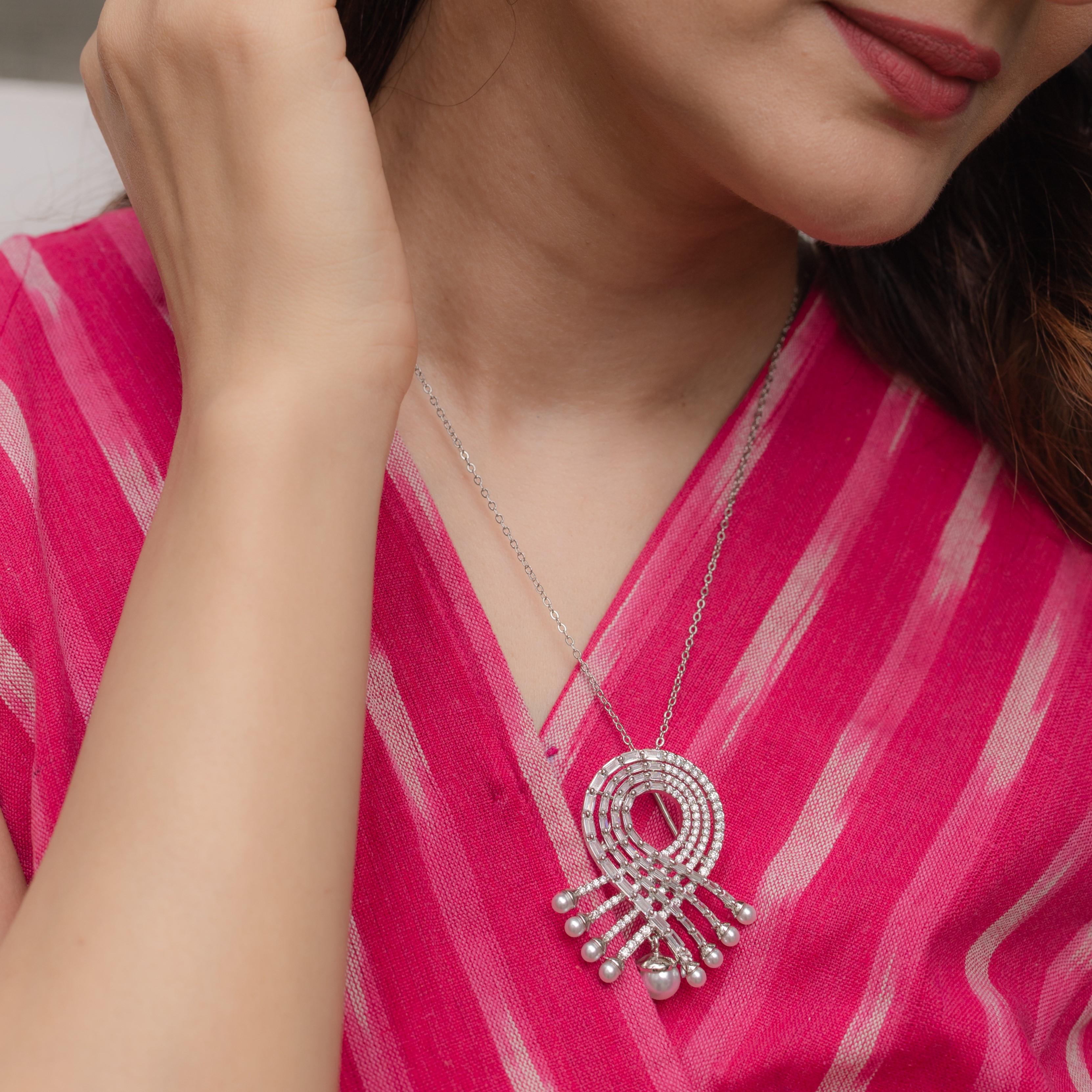 Cross Cz Pendant Set