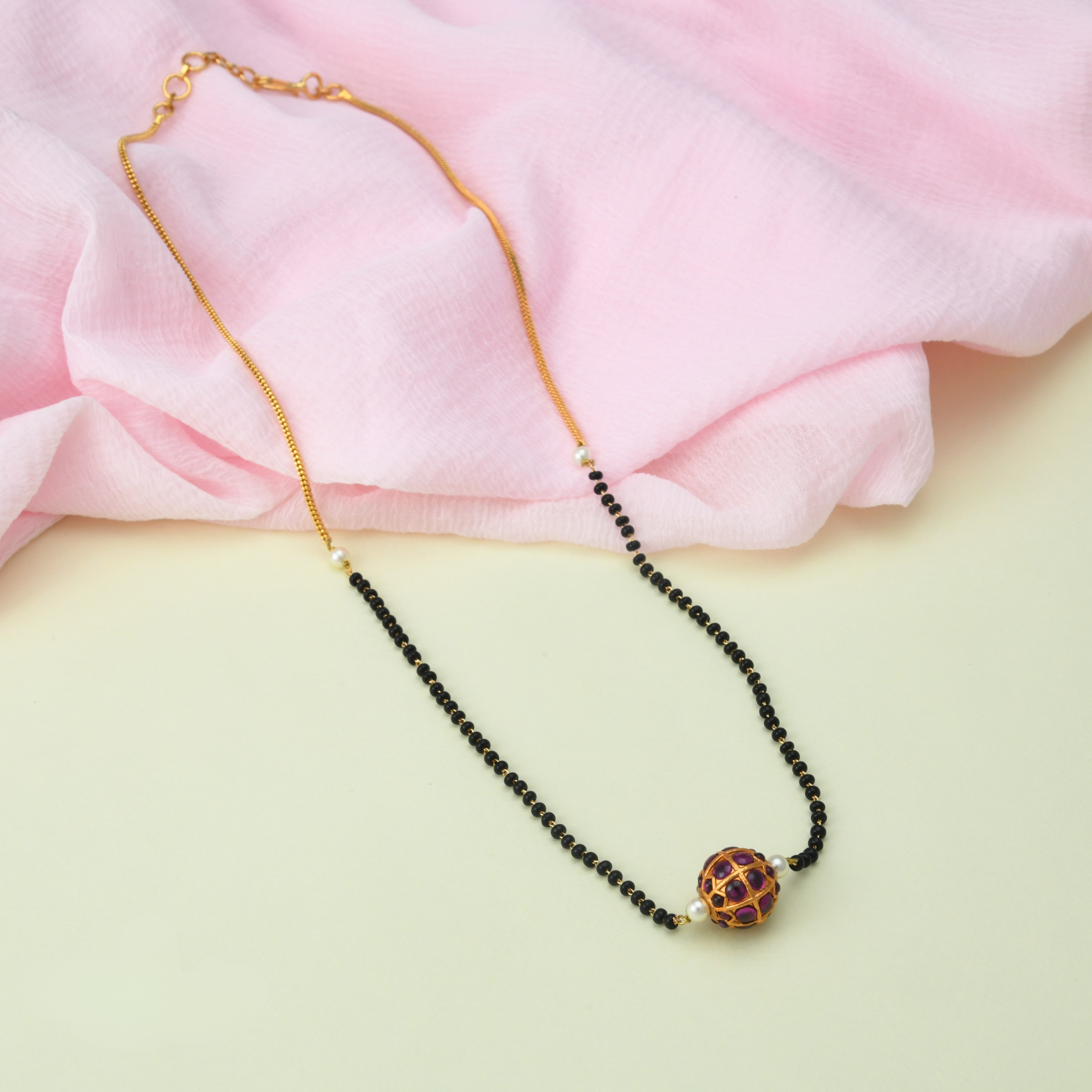 Single Bead Temple Mangalsutra