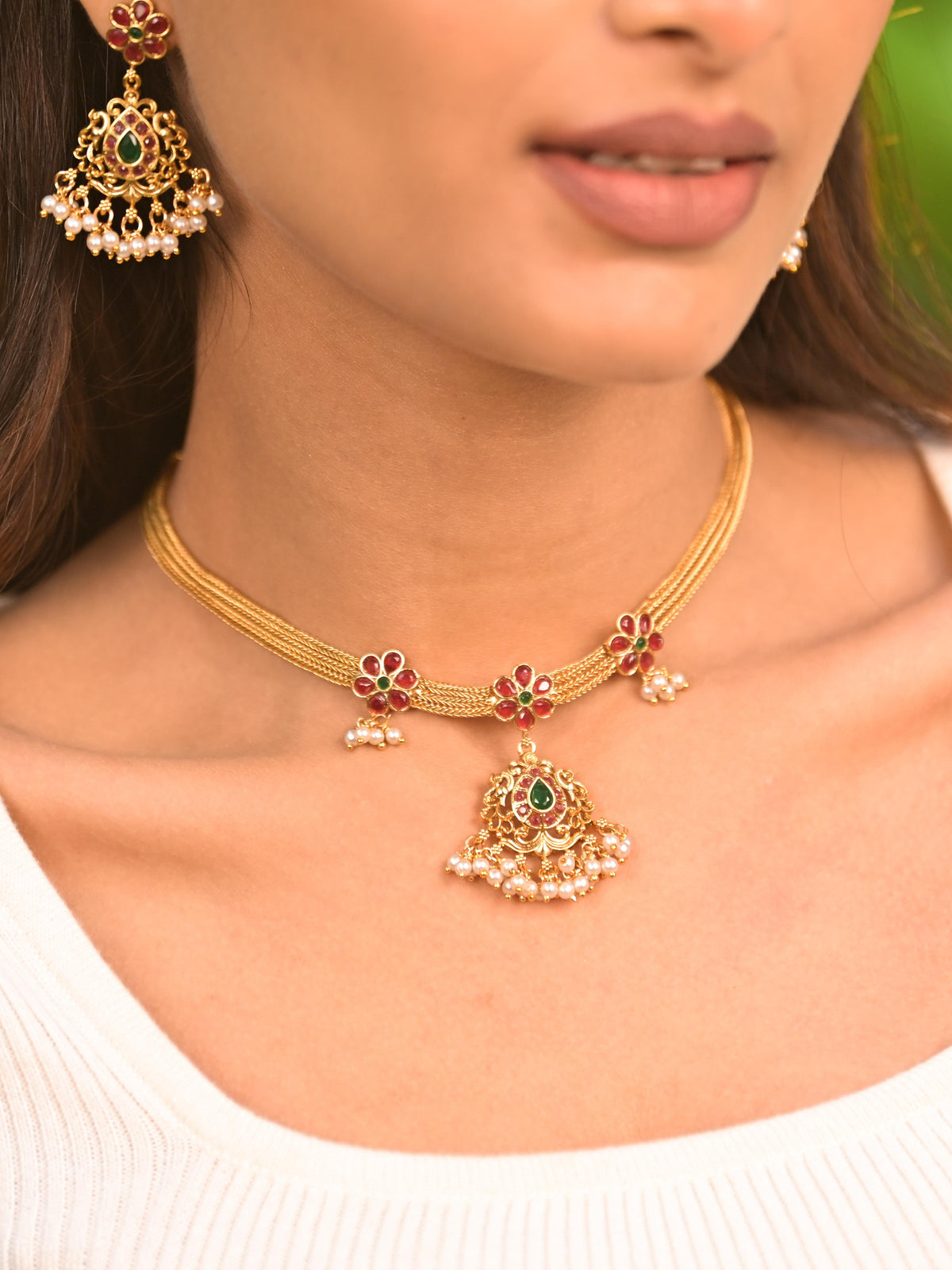 Aavya Temple Necklace