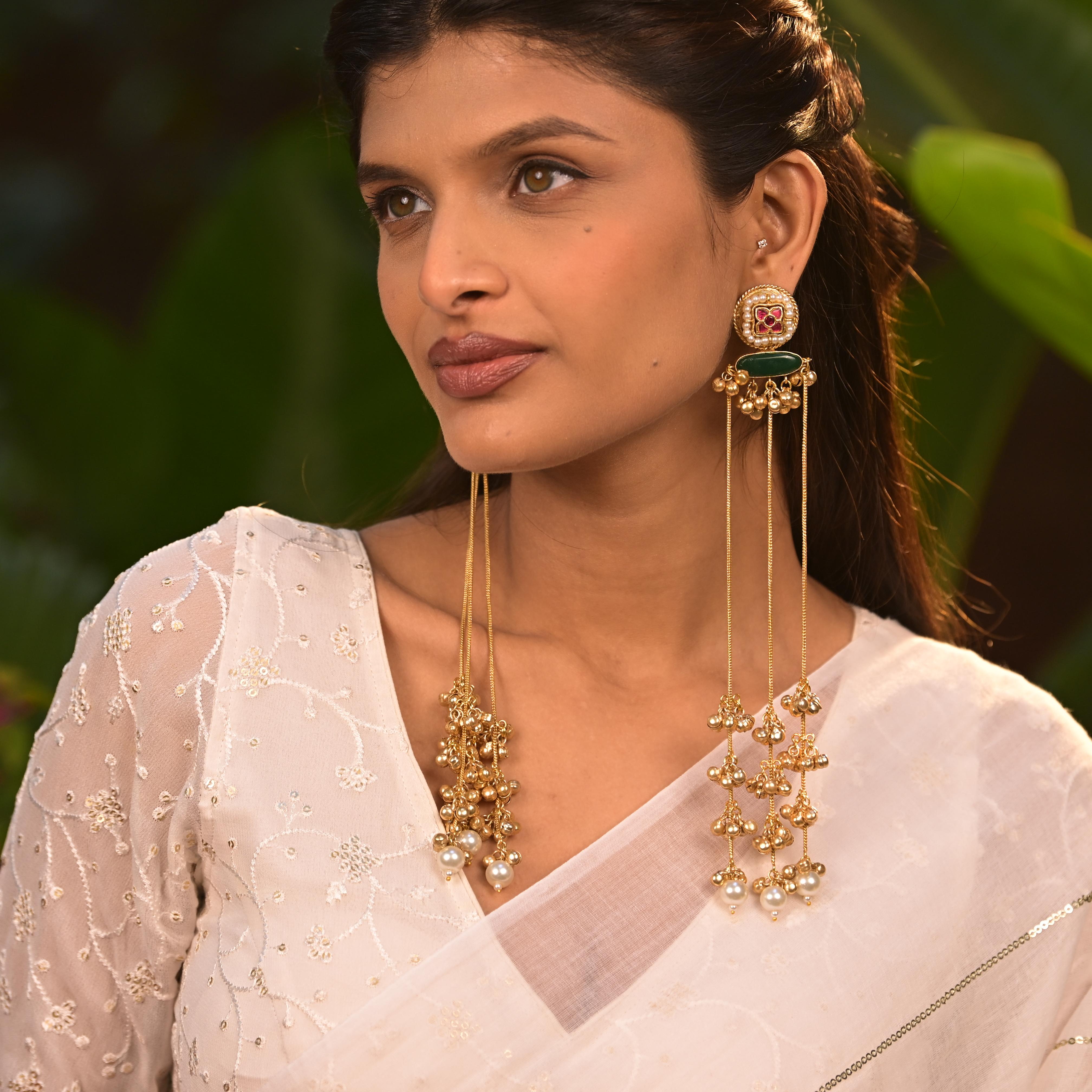 Seher Kashmiri Long Earrings
