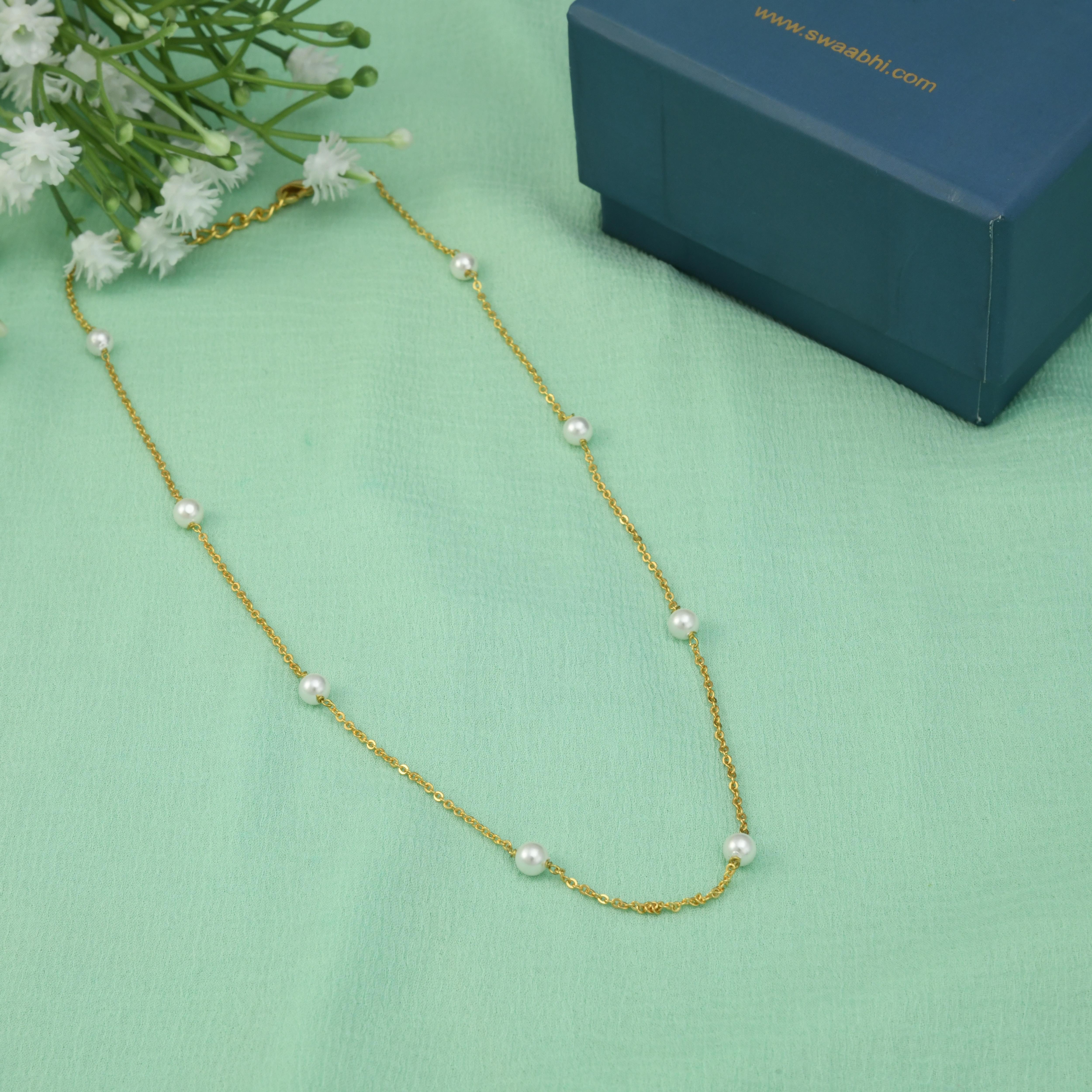 Luxe Pearl Charm Necklace