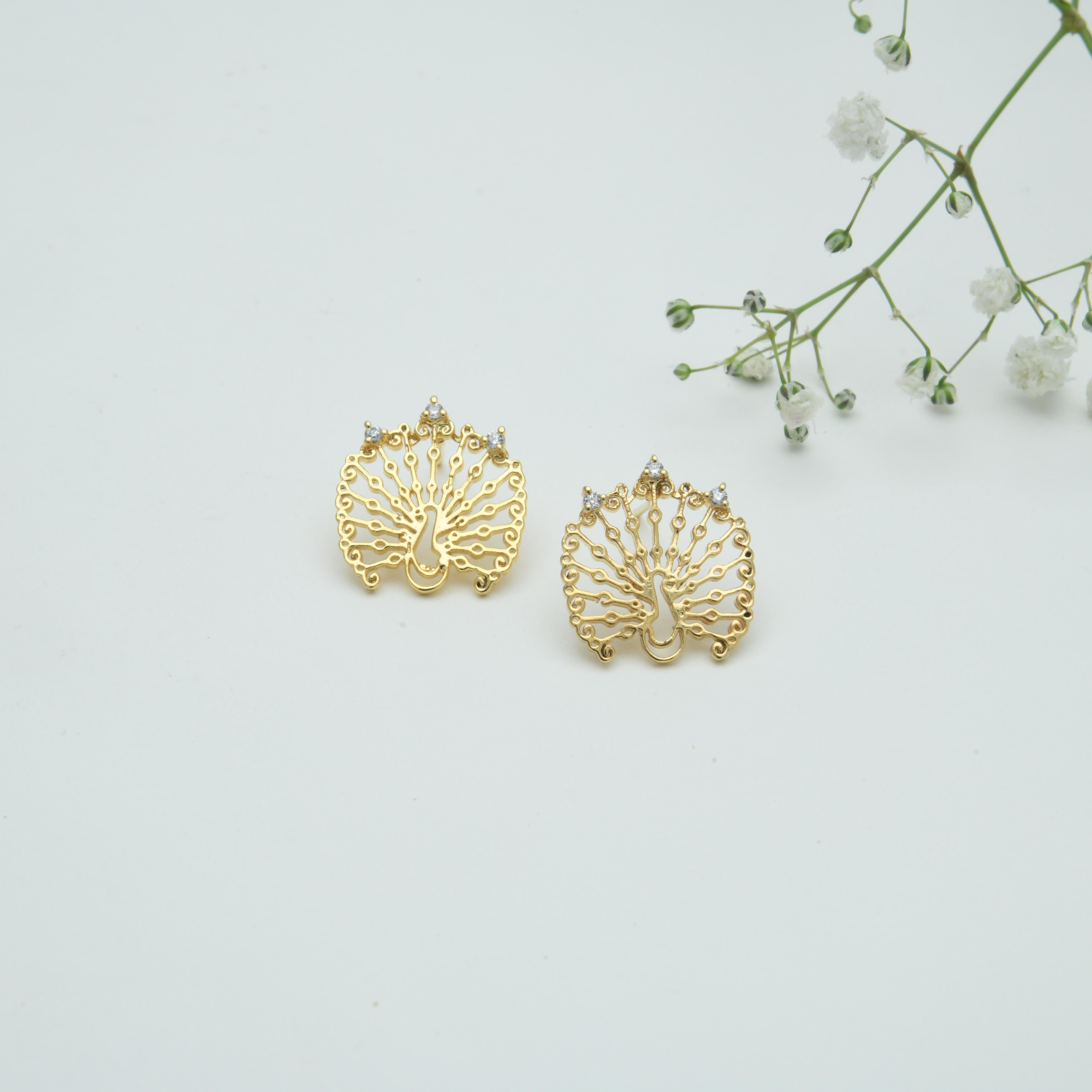 Mayuramukhi Stud Earrings