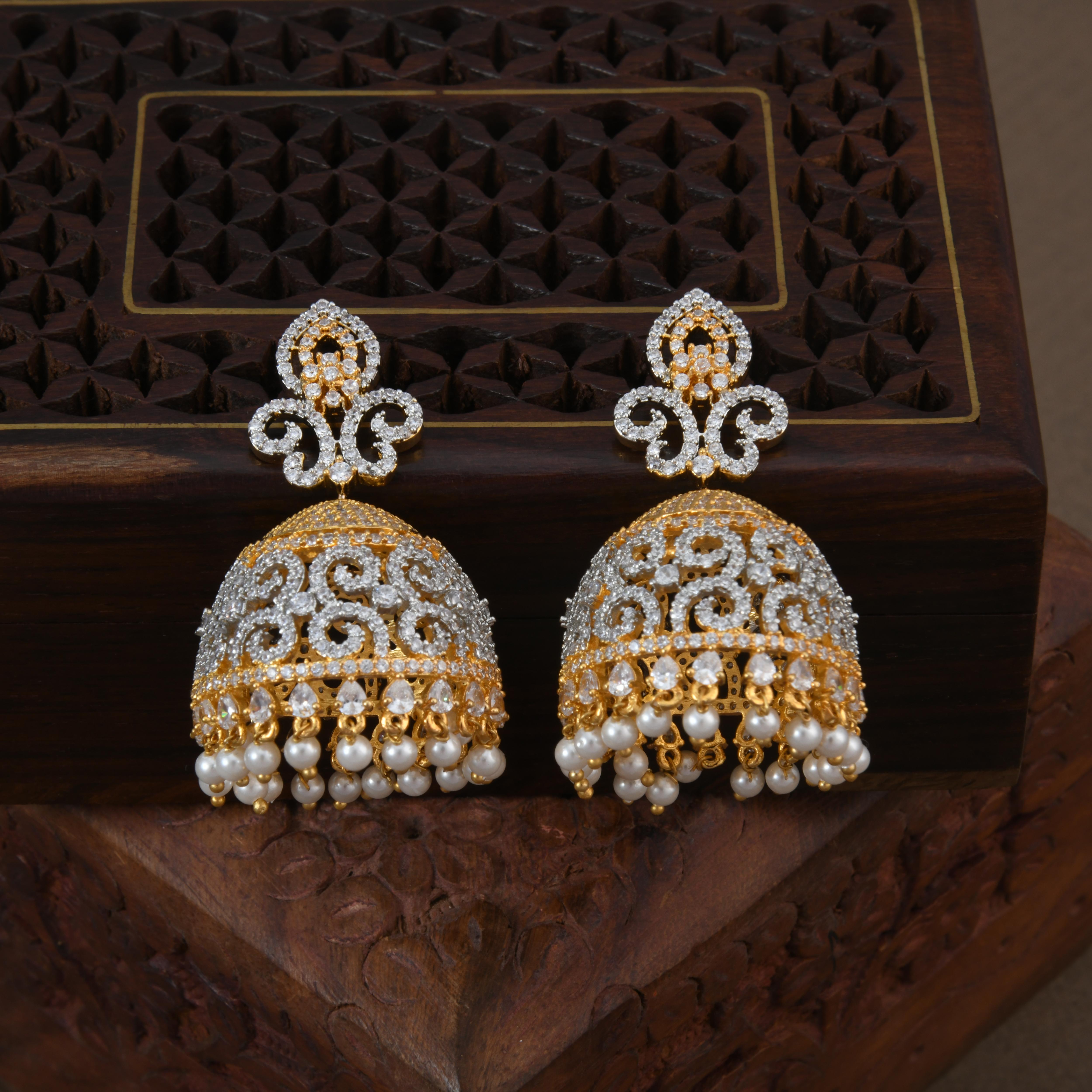 Pearls CZ Jhumka