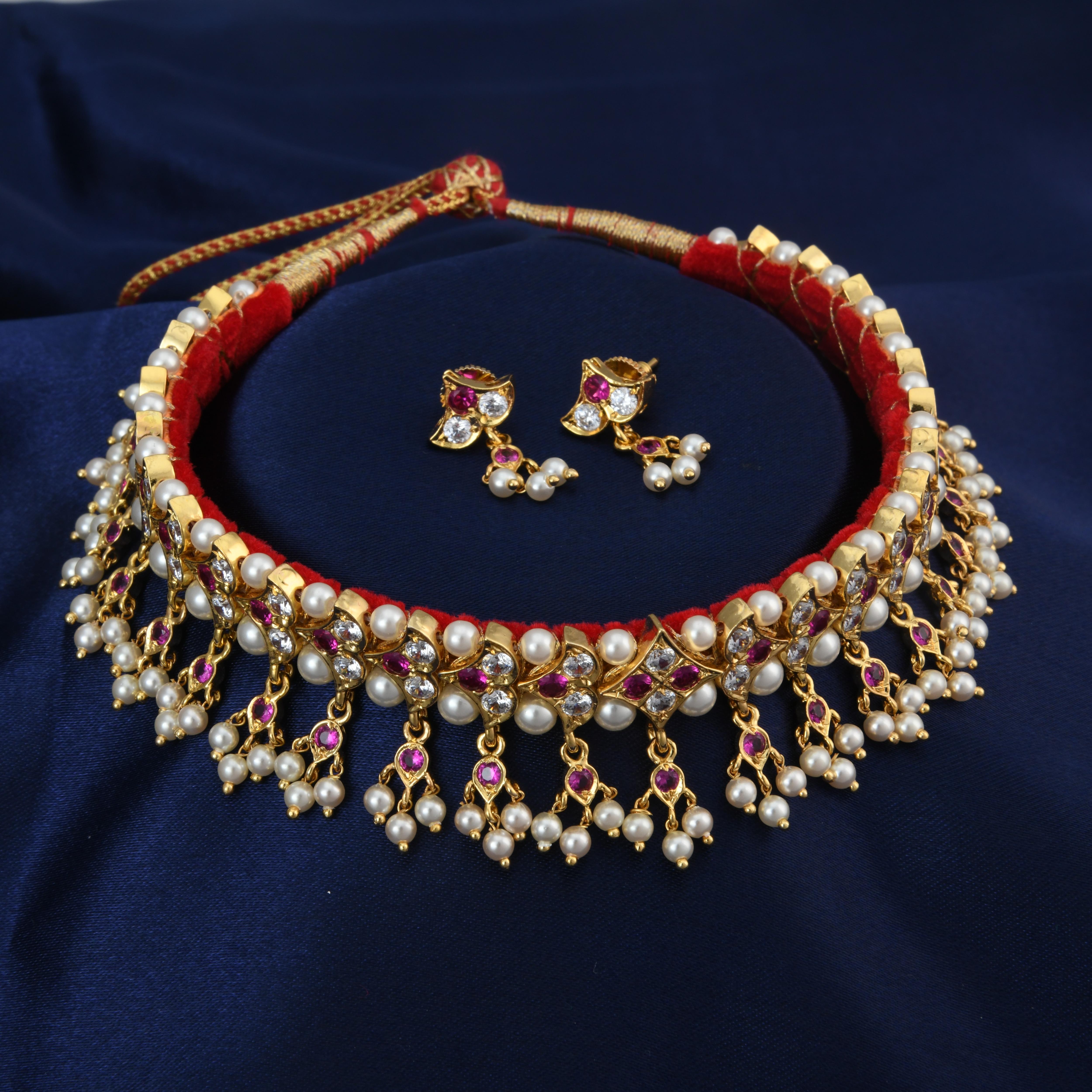 Pearl Chinchpeti Necklace