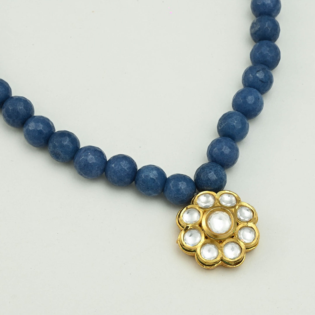 Deep Blue Beaded Necklace