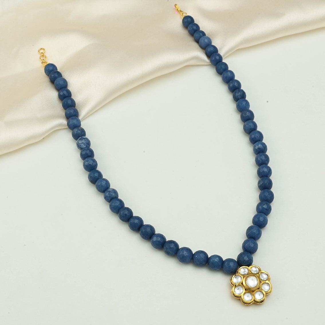 Deep Blue Beaded Necklace