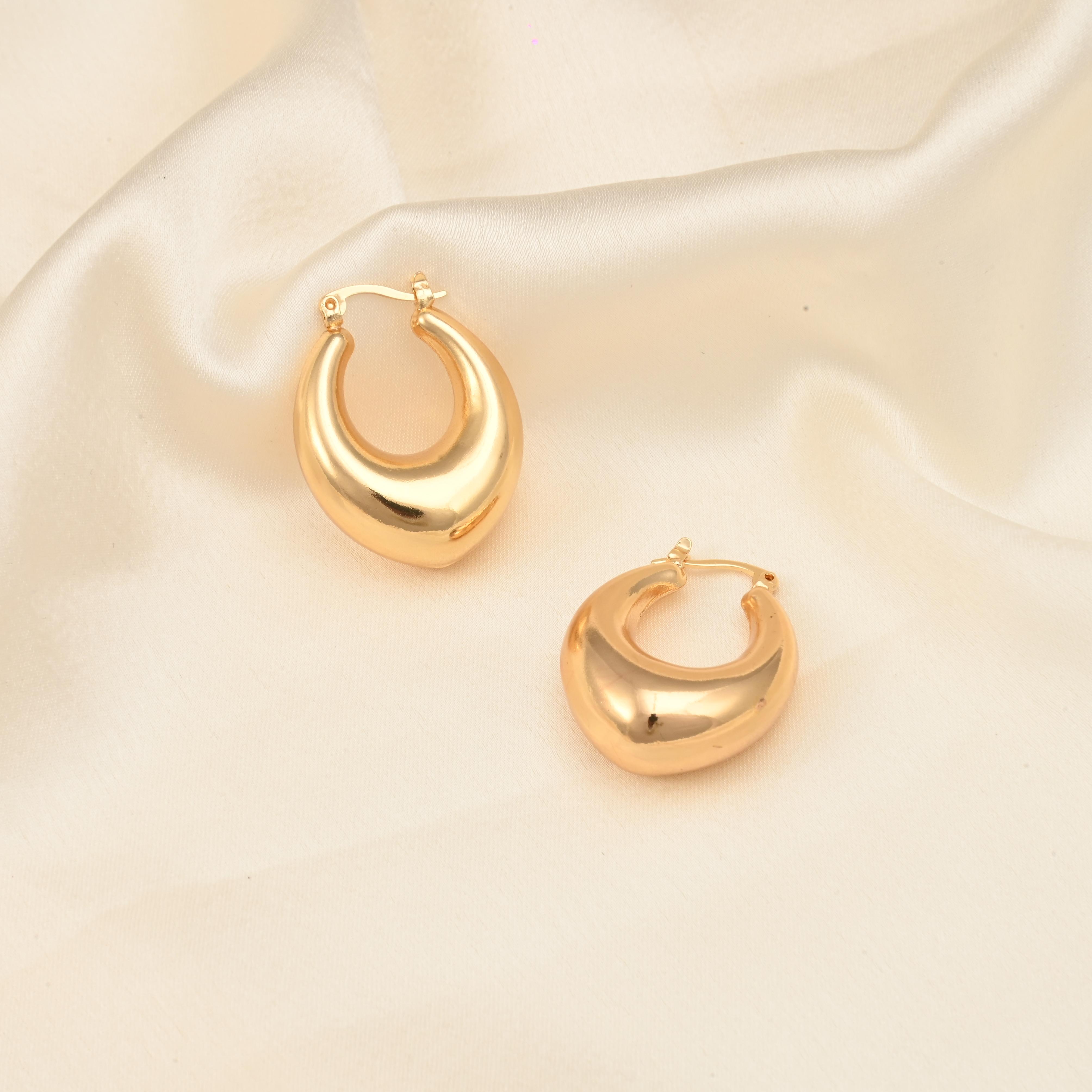 18k Anti Tarnish Bali Hoop Earrings, Tina