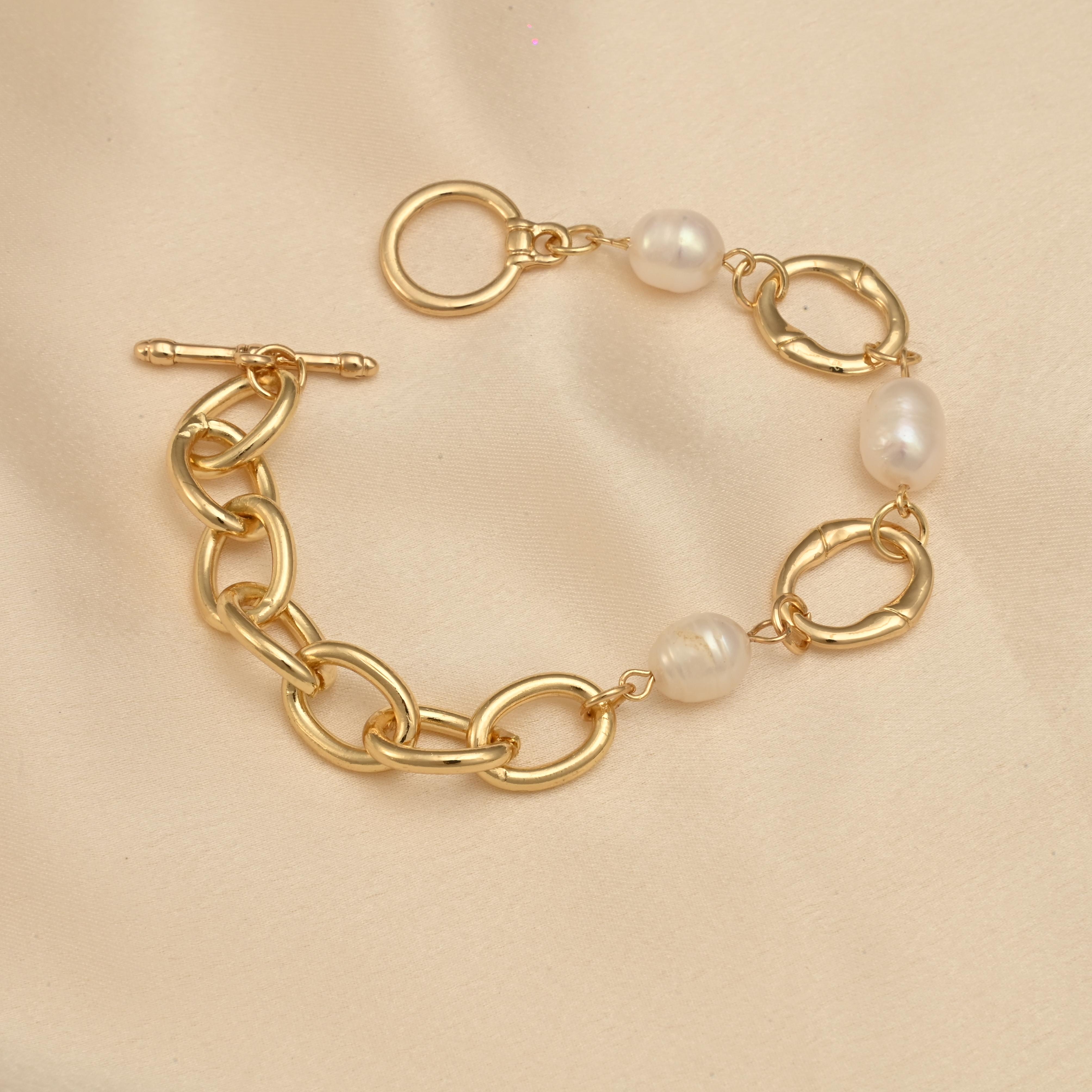 Pearl Chain Bracelet, Olivia