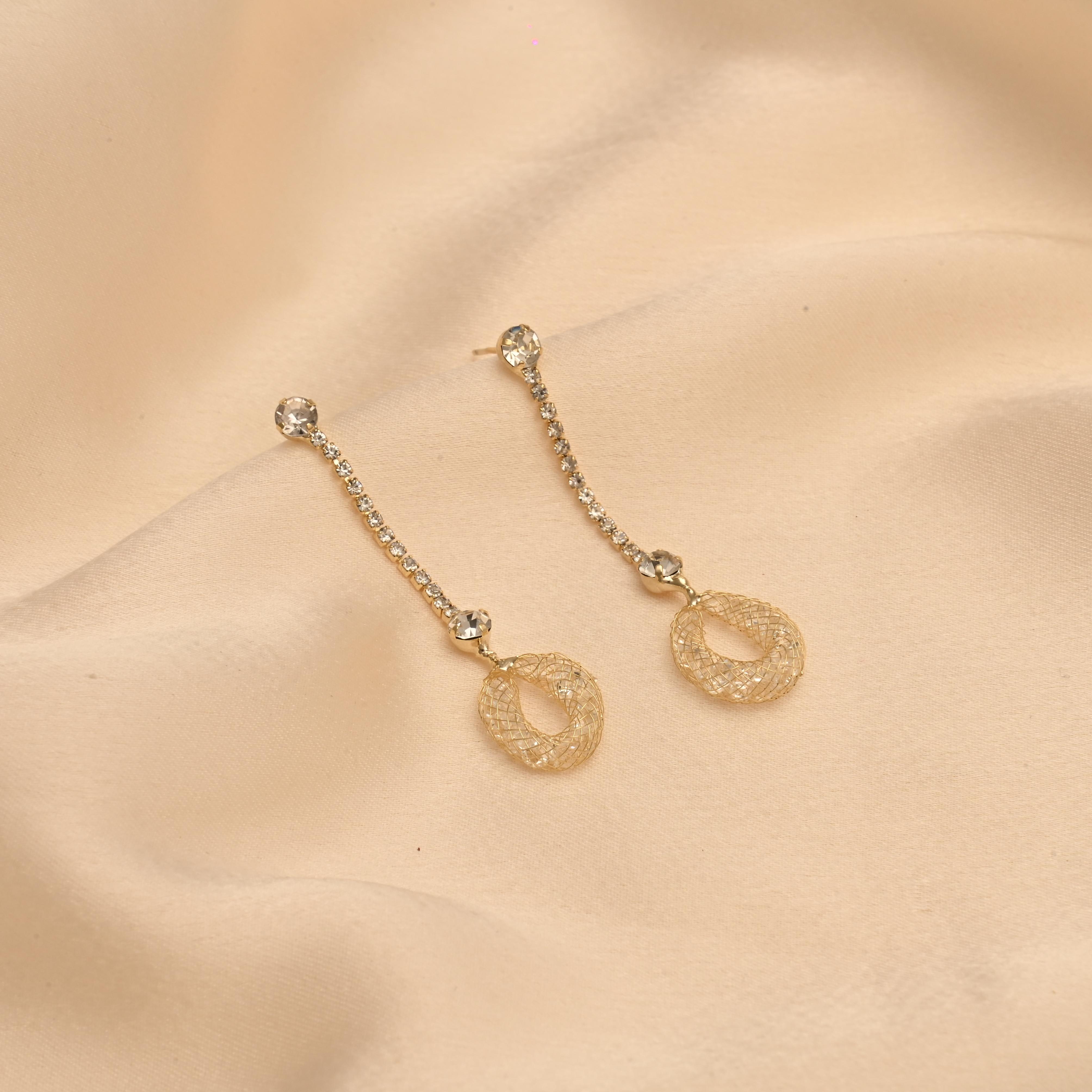 Cubic Zirconia Delicate Earrings, Odette