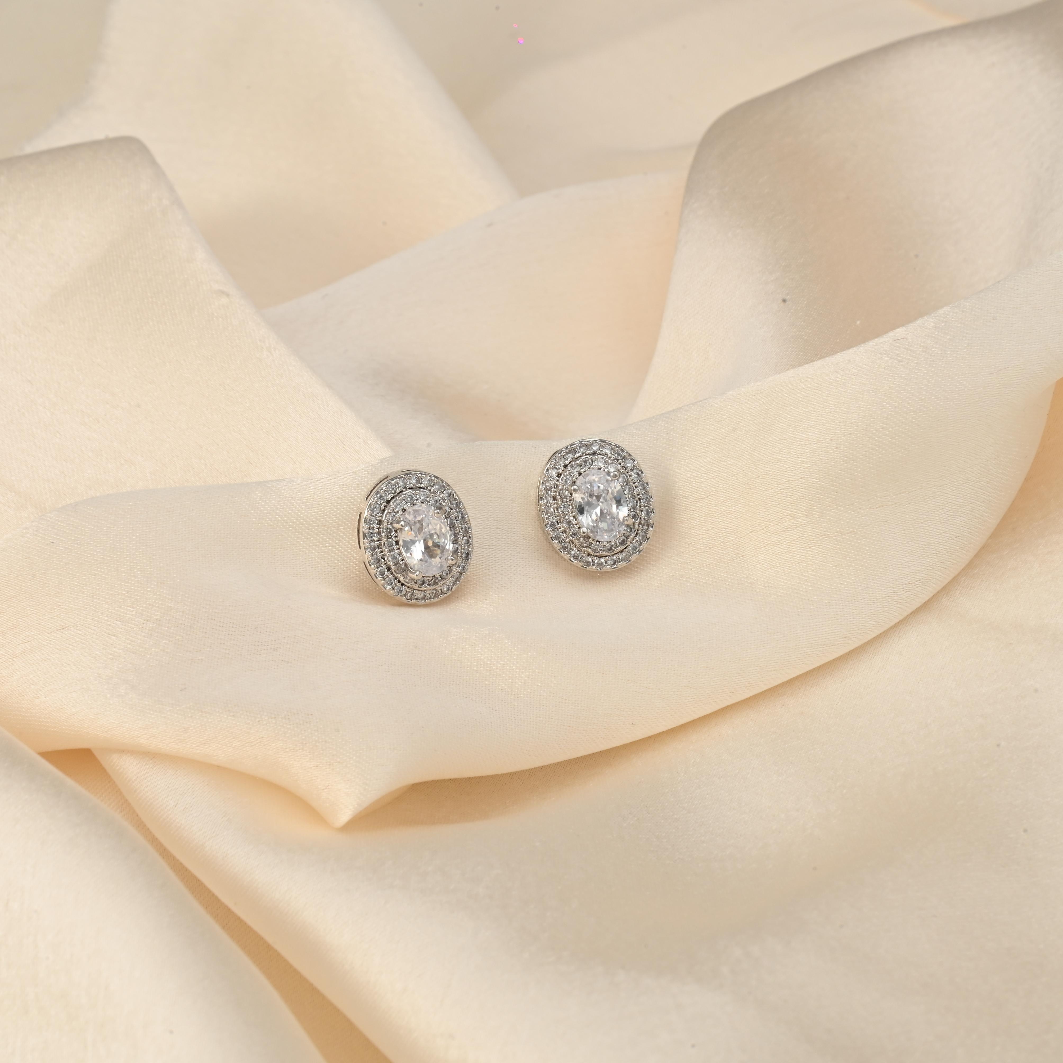 Cubic Zirconia Stud Earrings