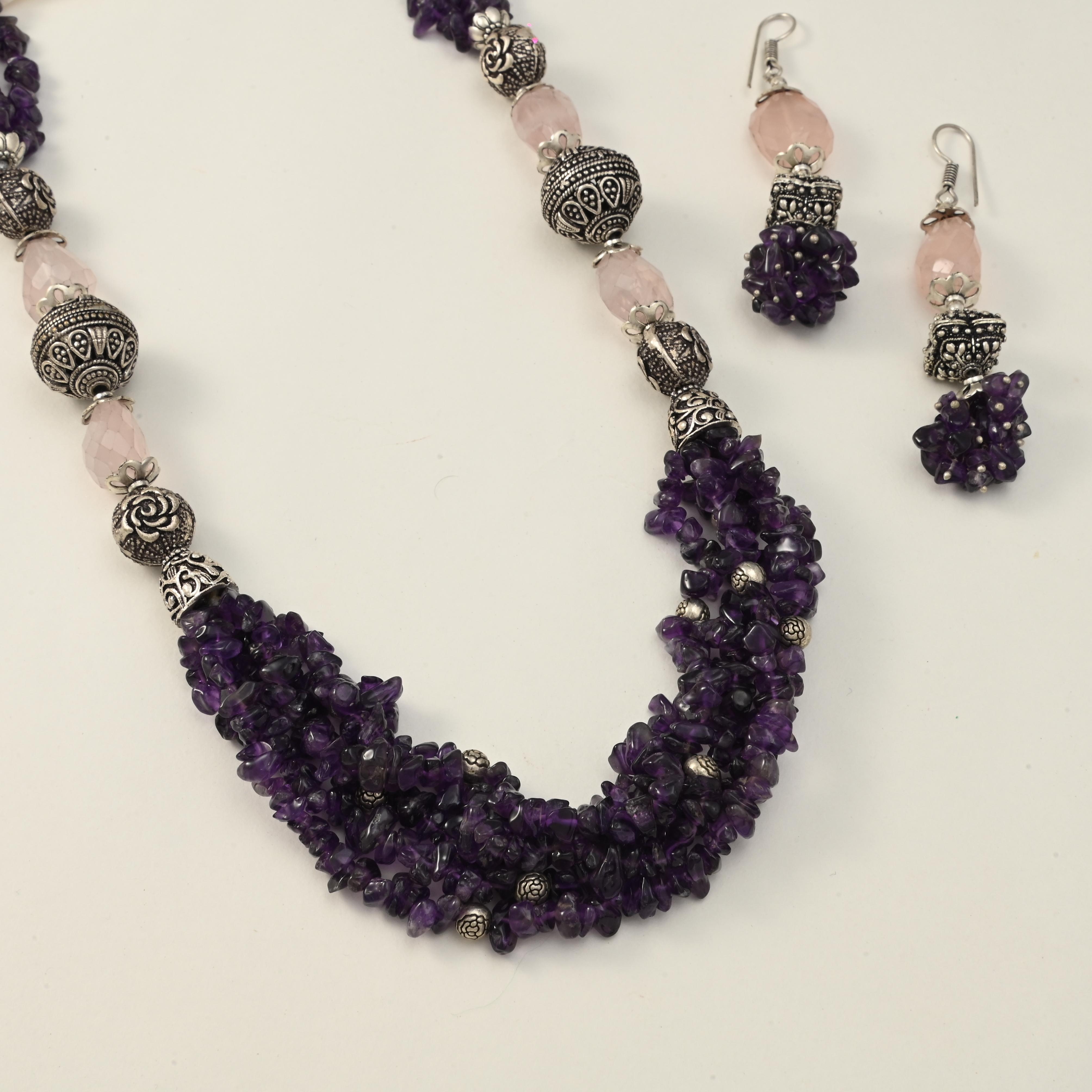 Amethyst Chips Layered Necklace