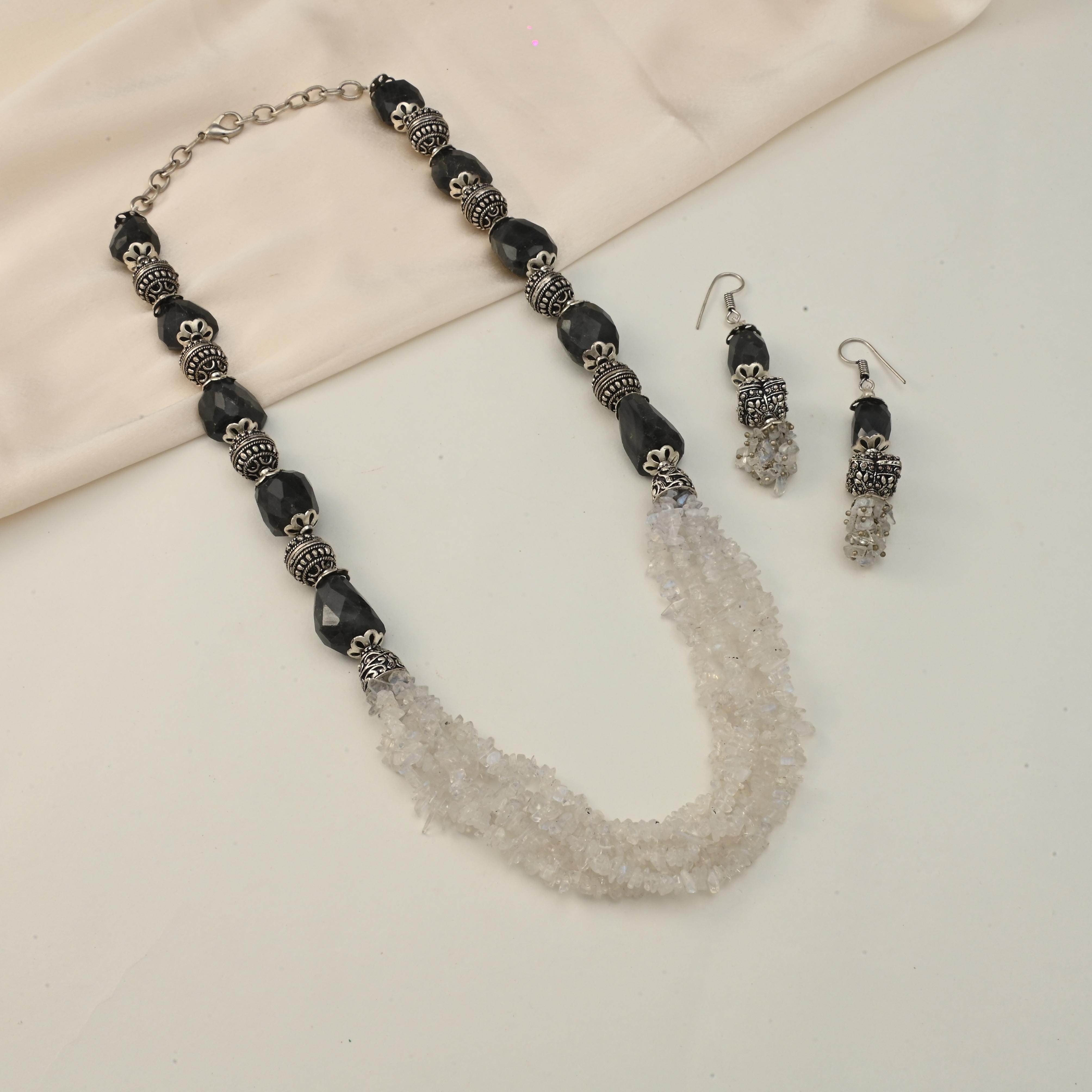 Clear Quartz Chip Layered Necklace