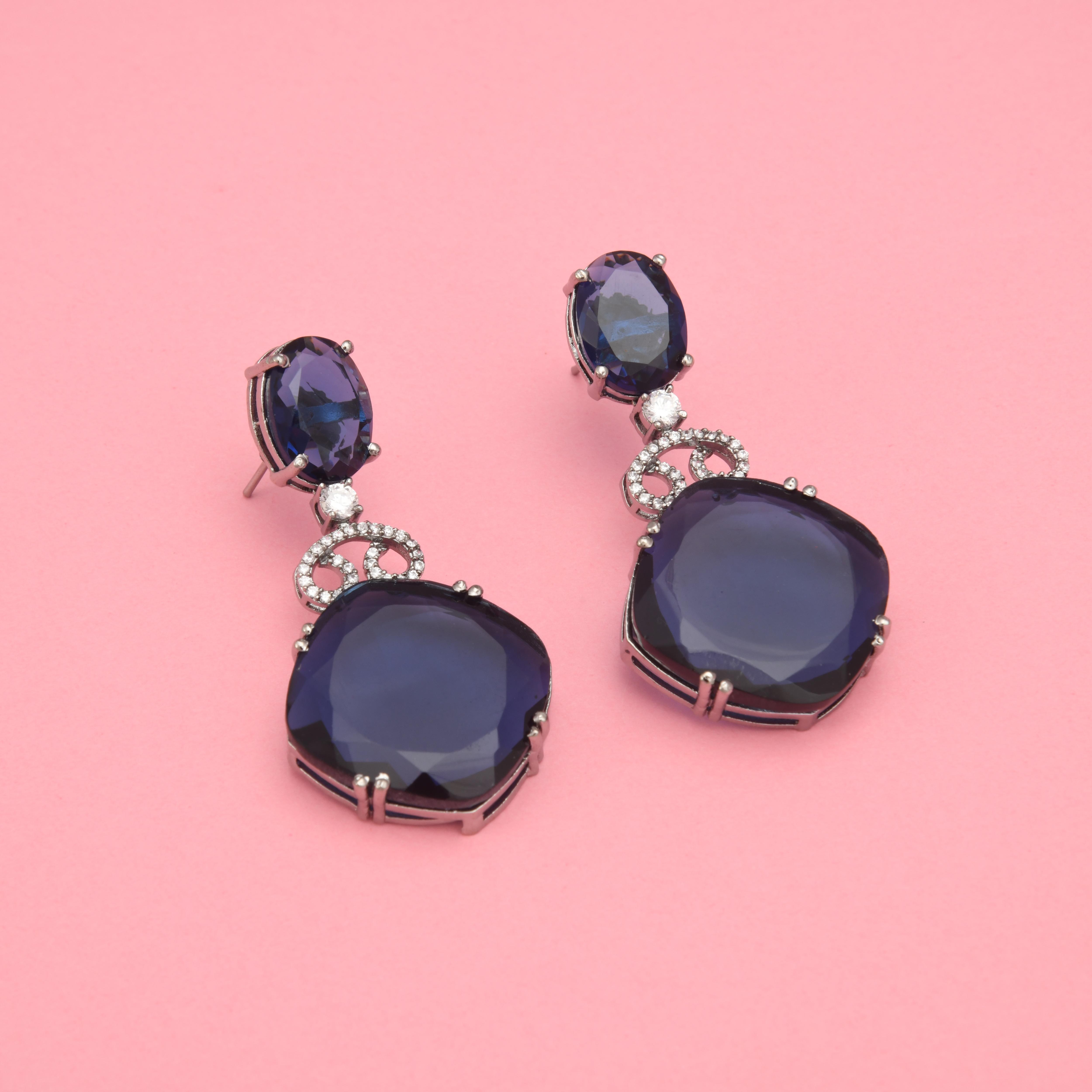 Bold Hydro Quartz Earrings