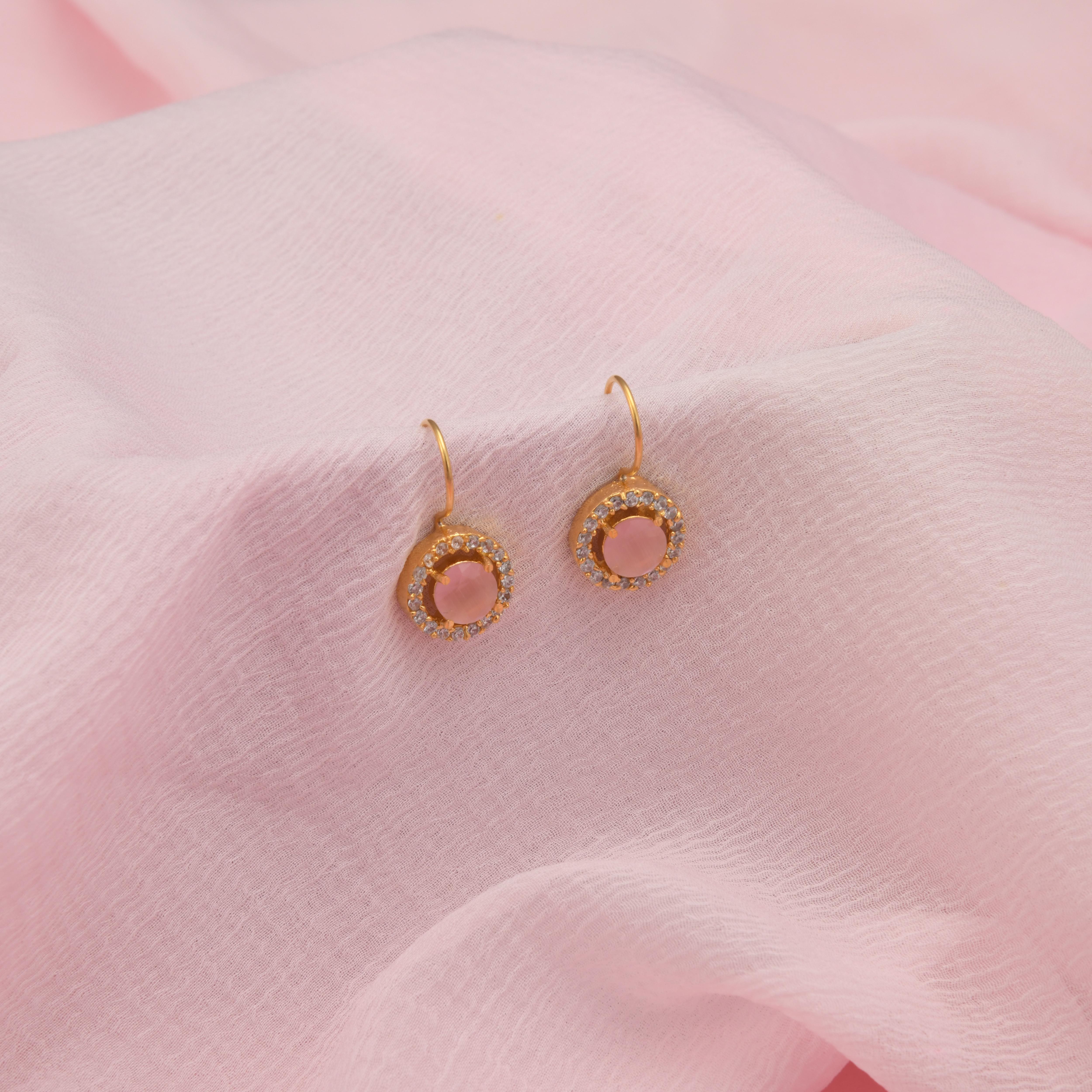 Dainty Stone Hook Earrings