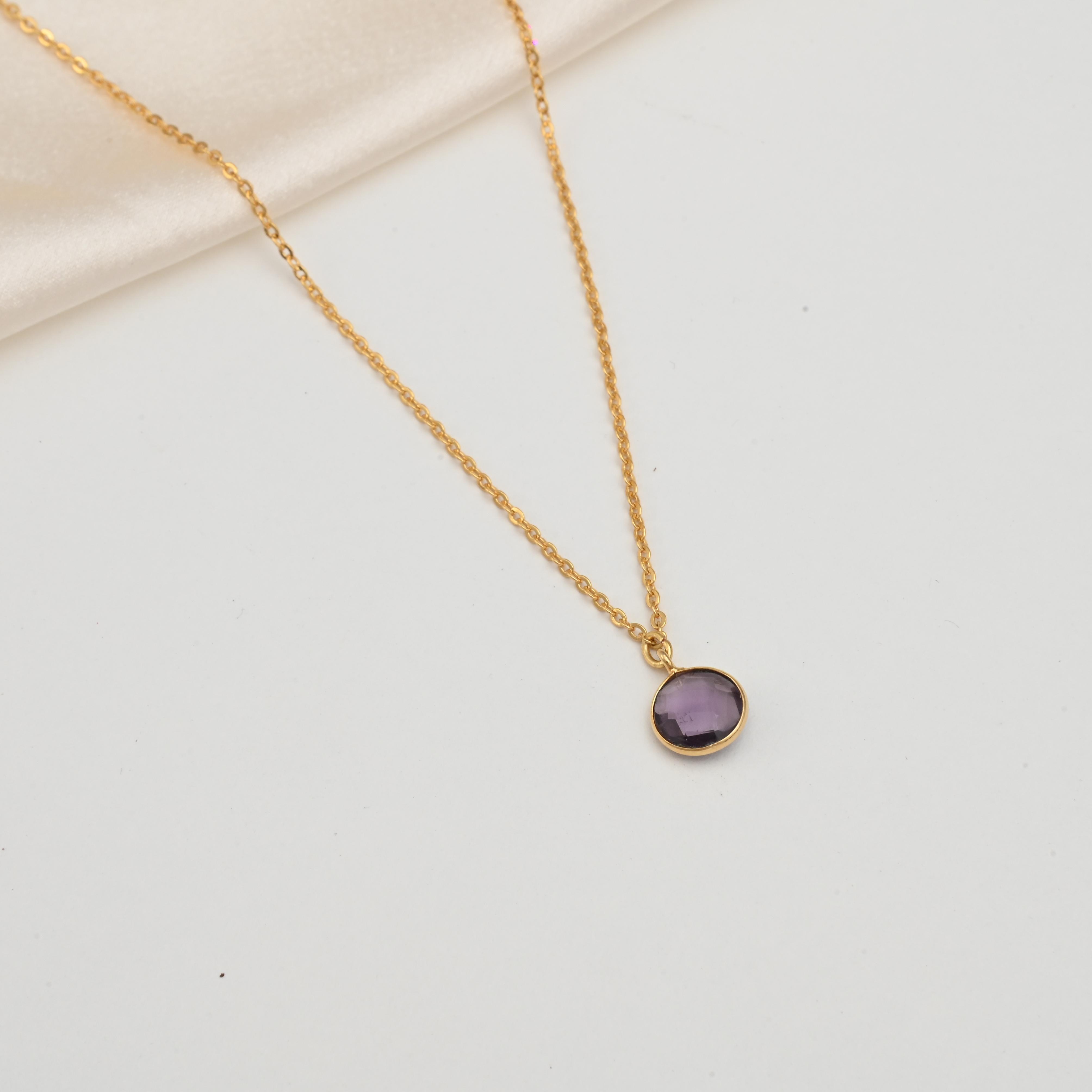 Iris Gemstone Pendant Necklace