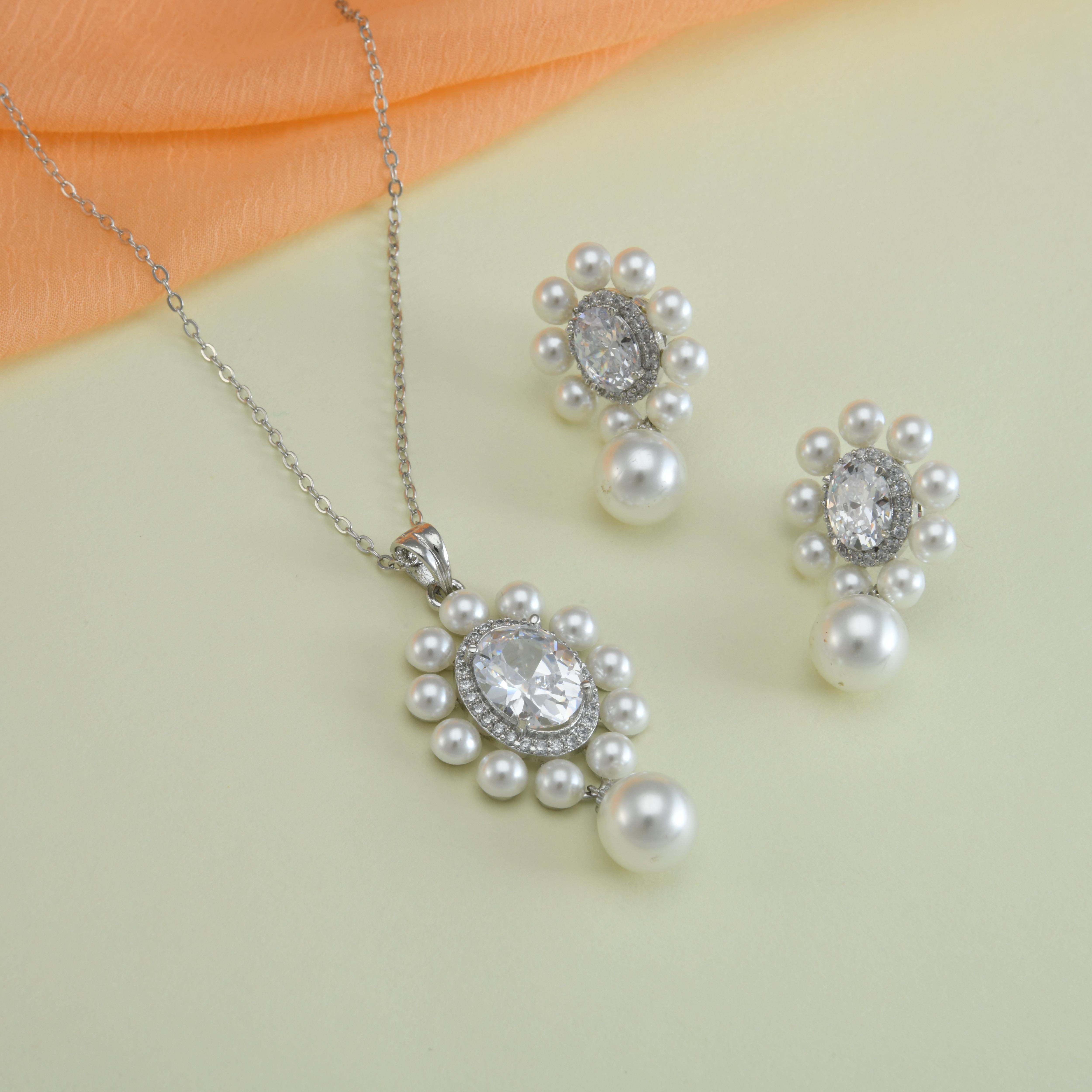 Color CZ Pendant Set