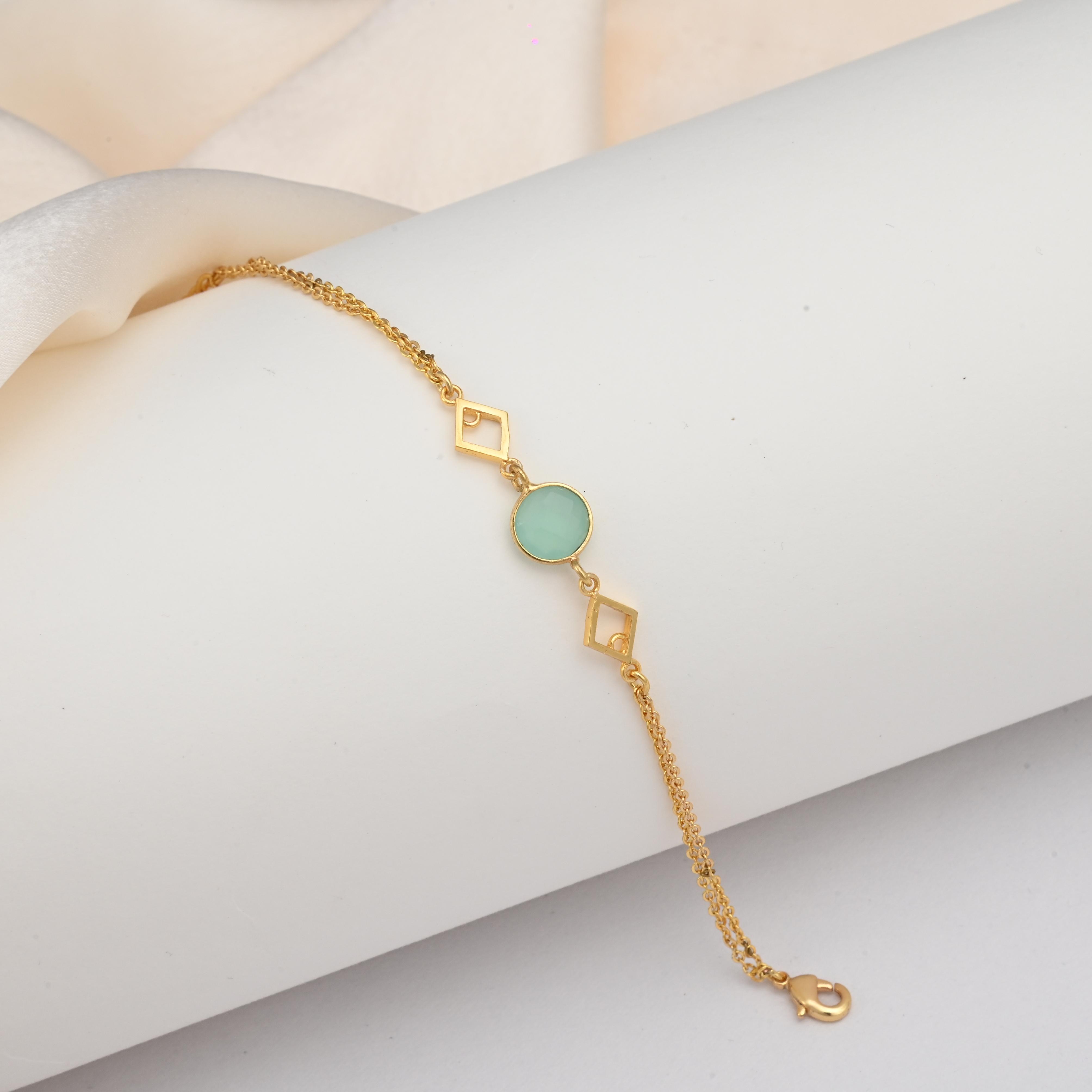 Teal Quartz bracelet