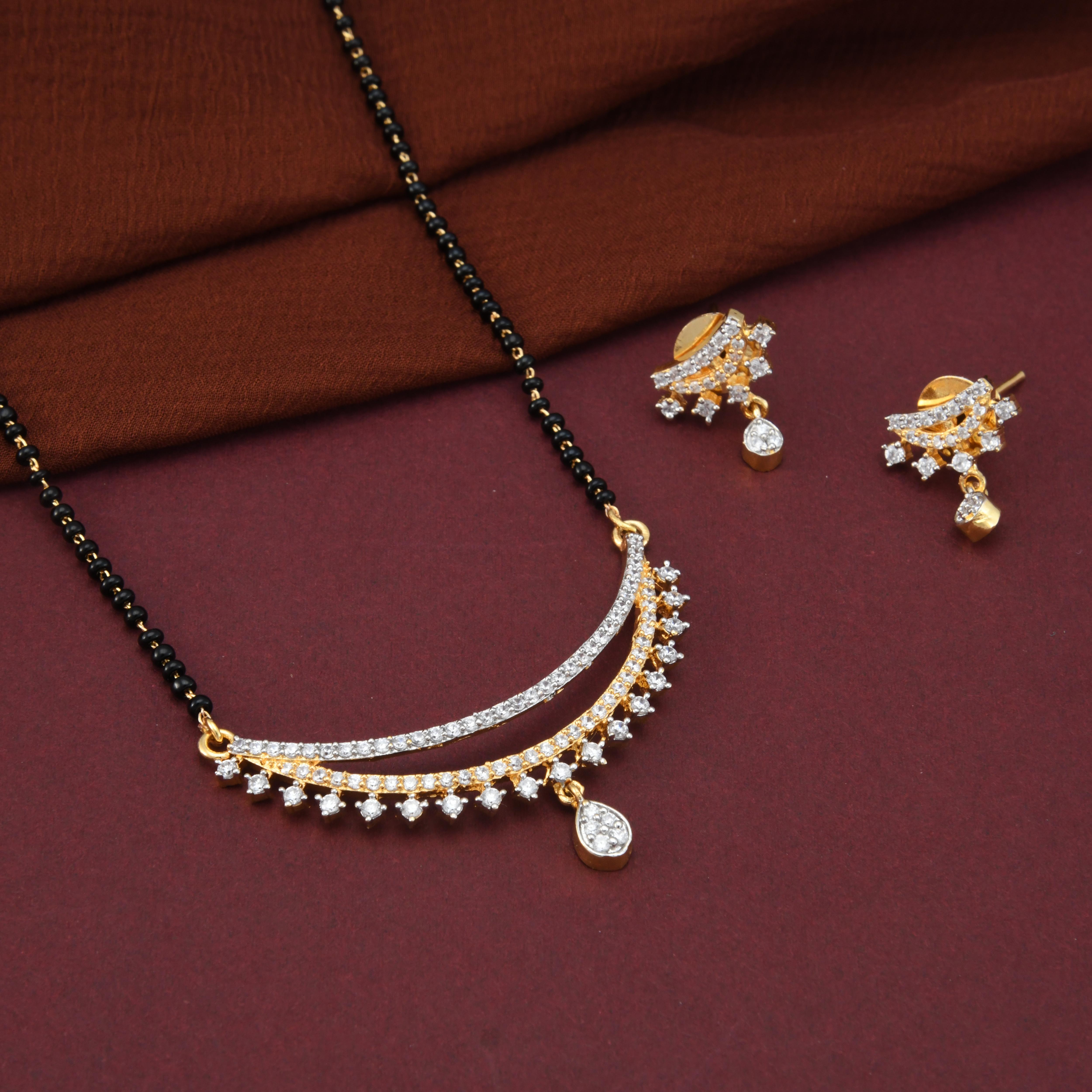 Dot Curvy CZ Mangalsutra