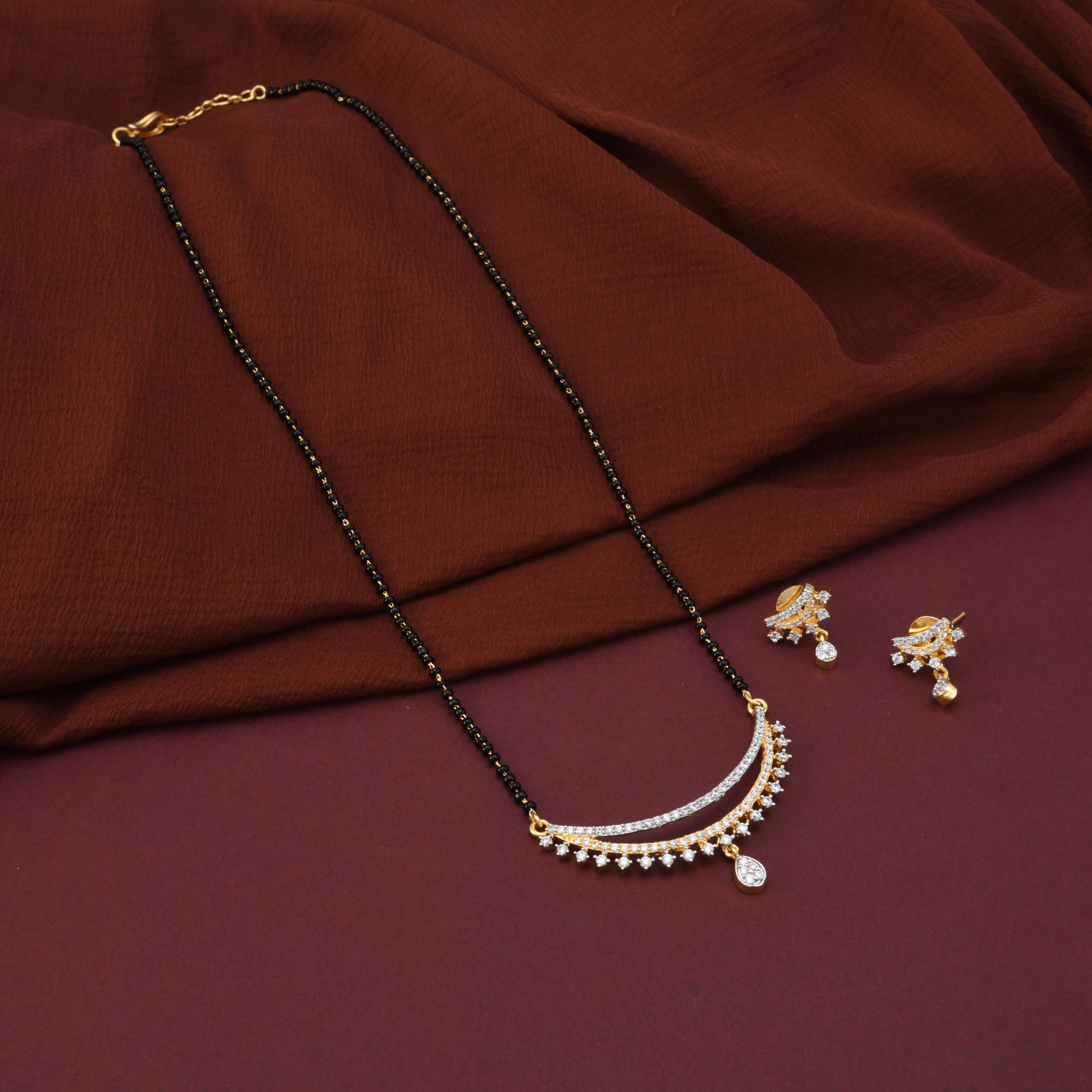 Dot Curvy CZ Mangalsutra