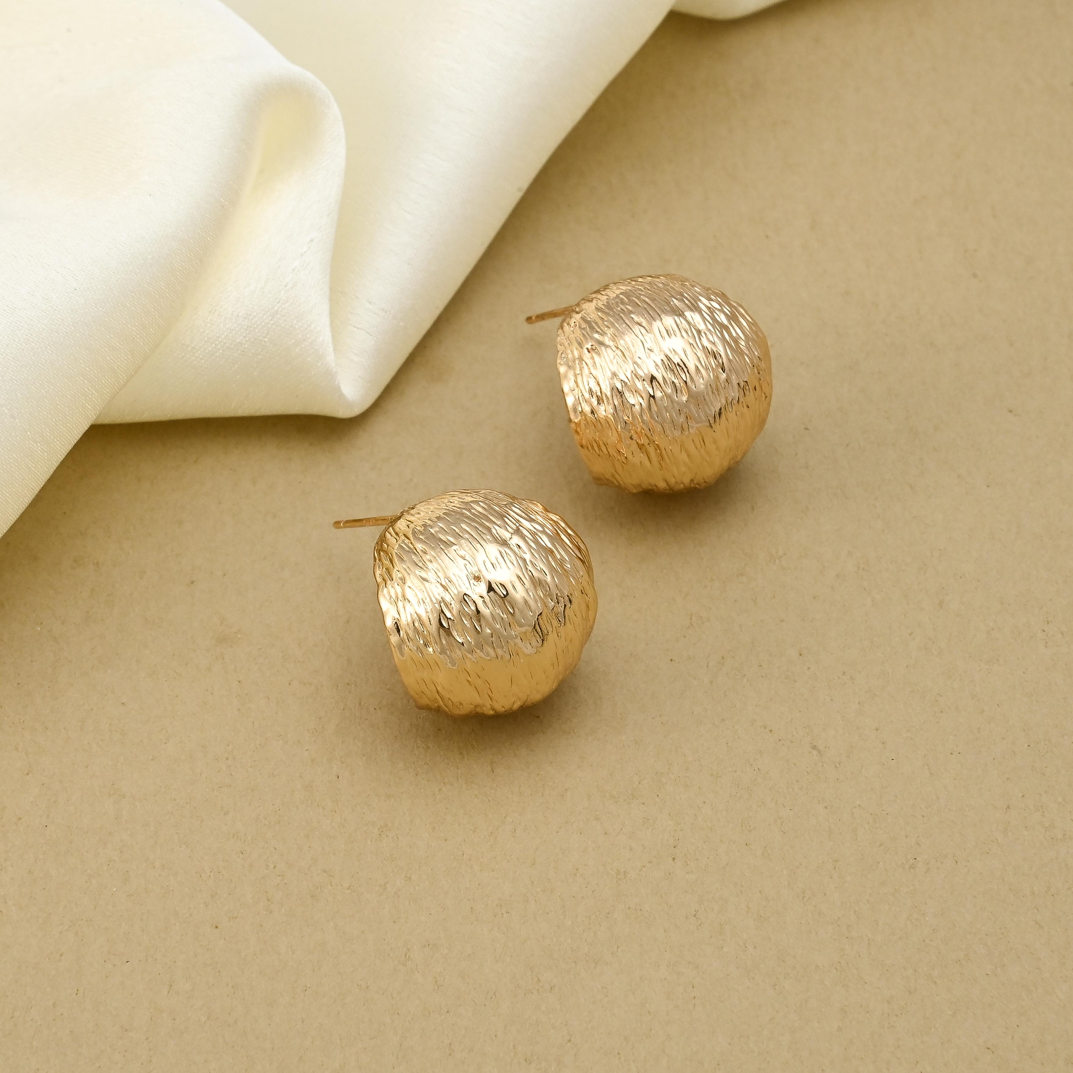 Textured Dome Earrings