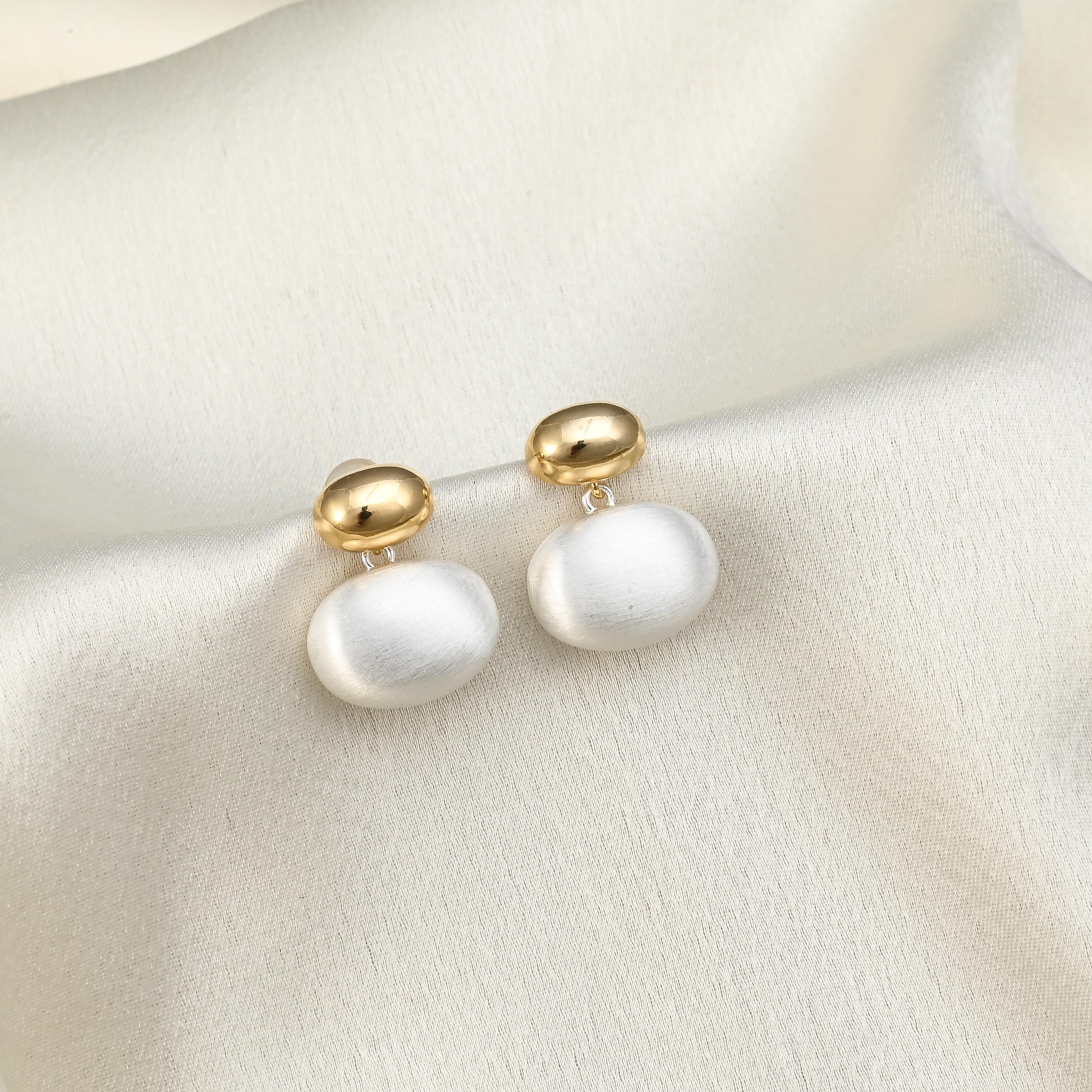 Golden Glow Pearl Studs