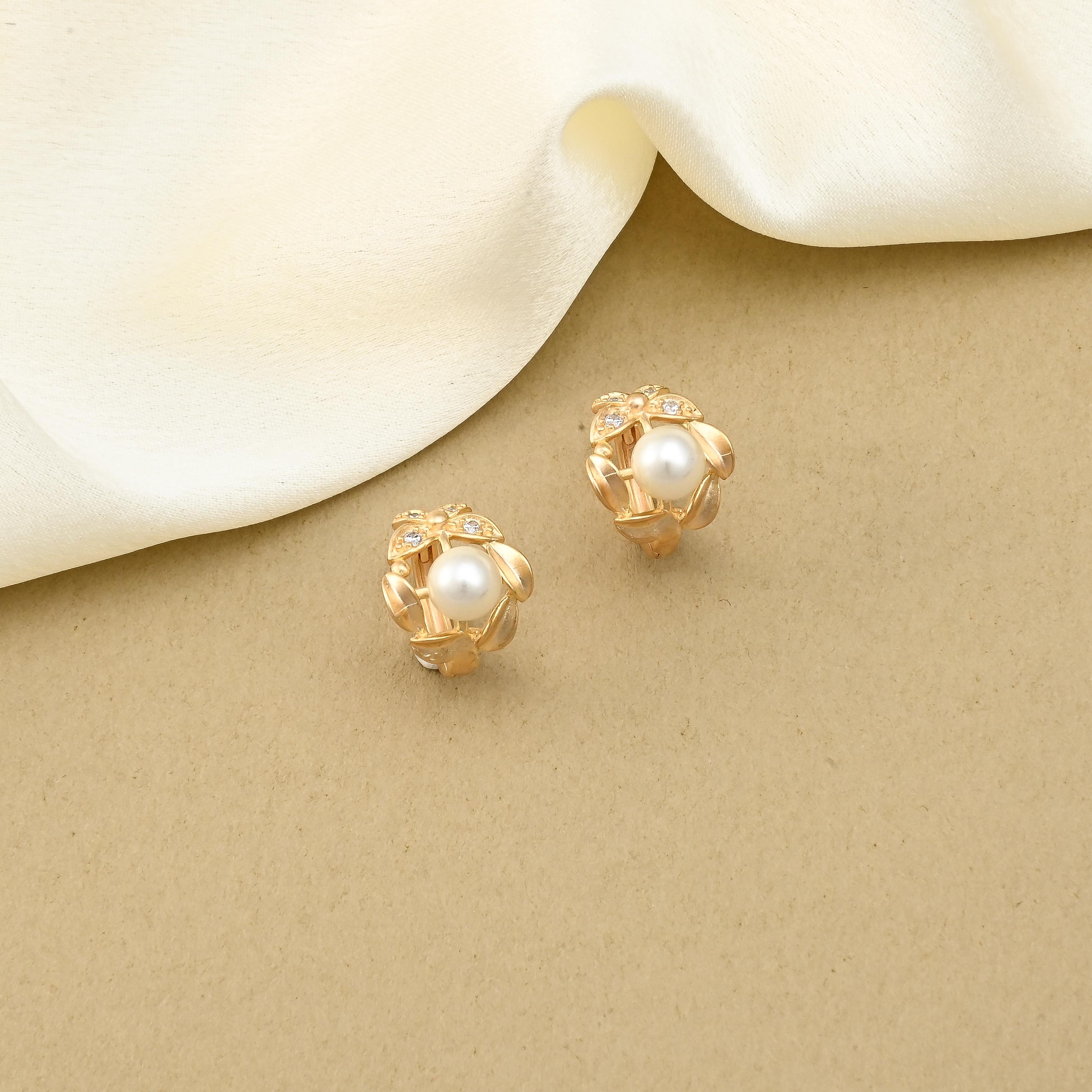 Lush Pearl Bloom Studs