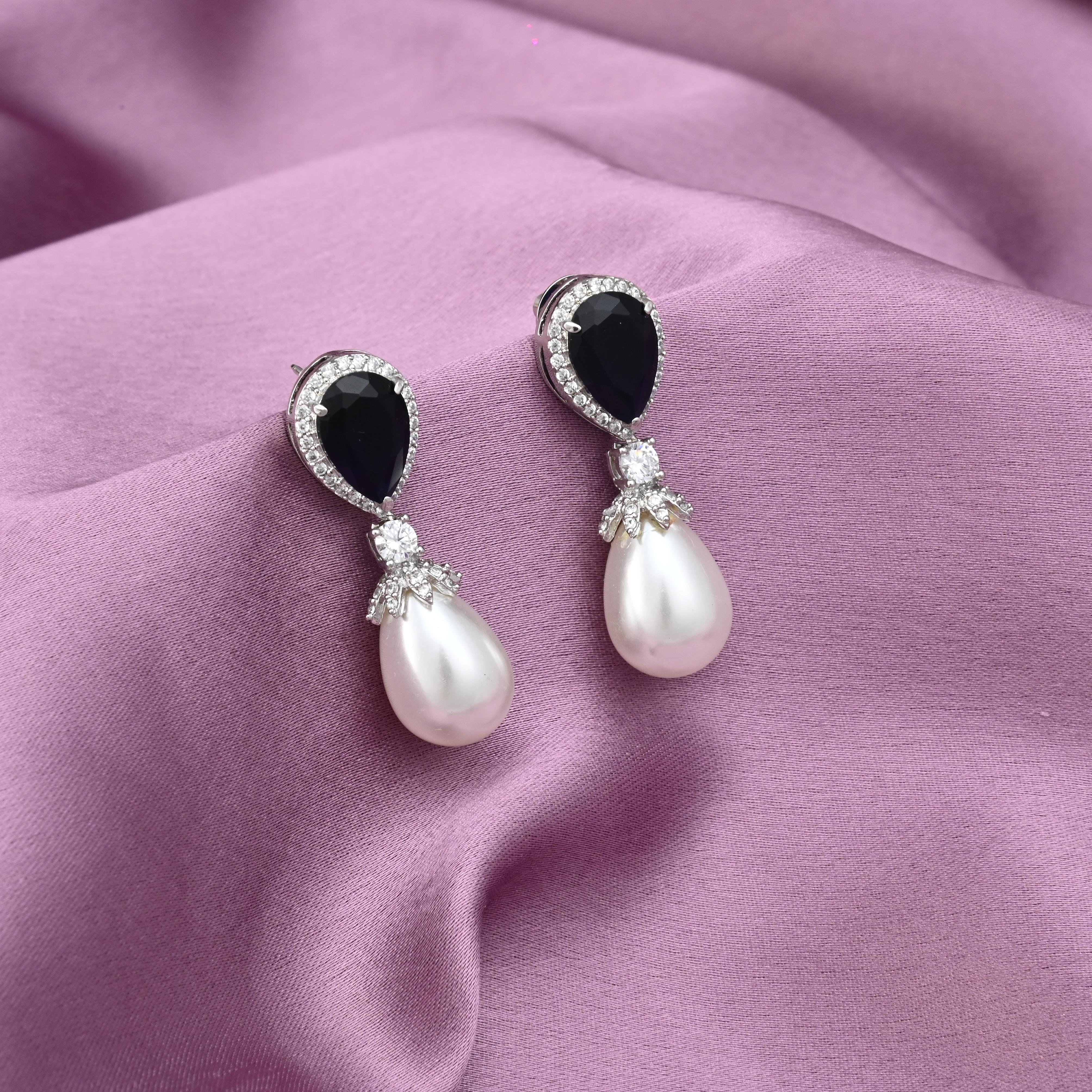 Colorful Pearl Drop Earrings