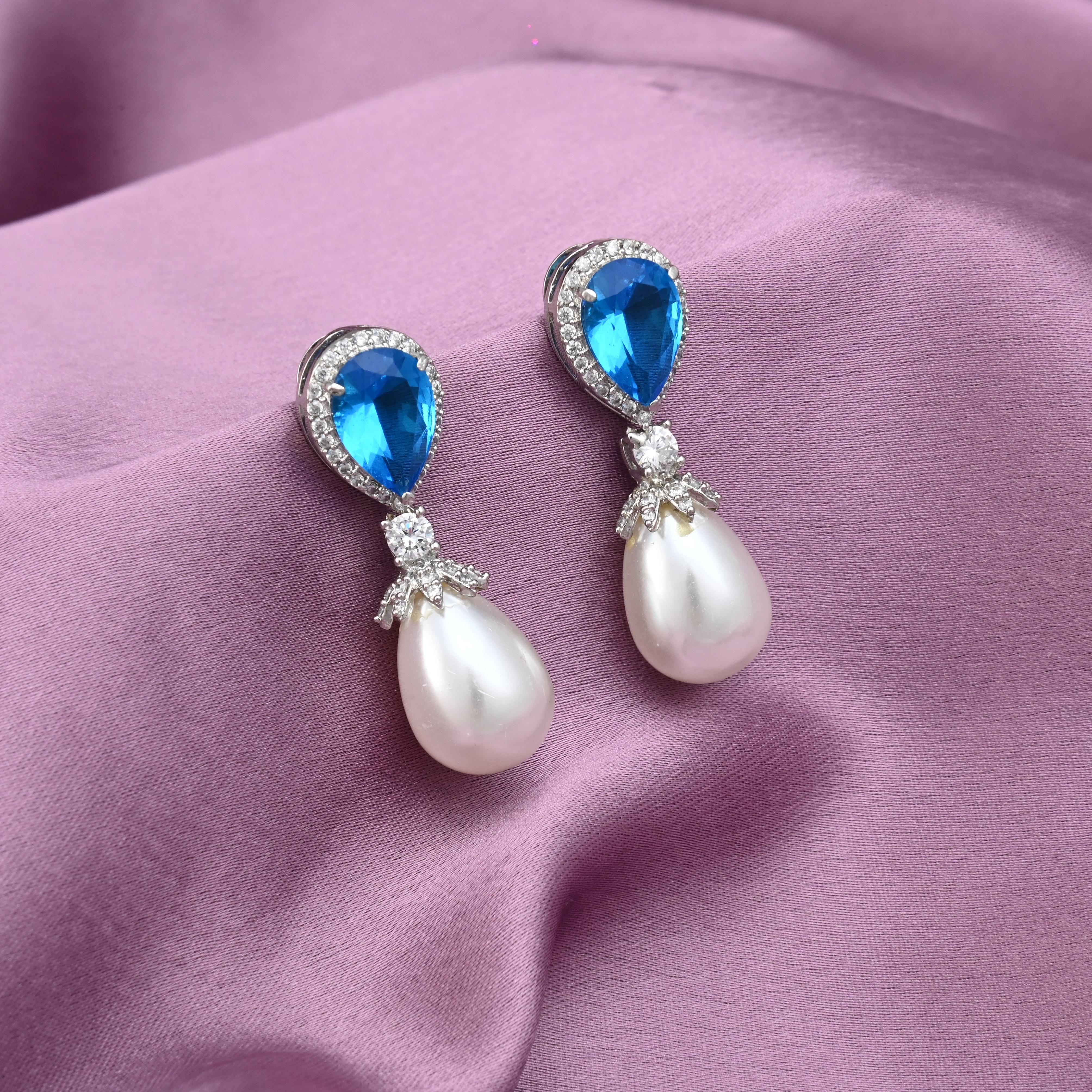 Colorful Pearl Drop Earrings