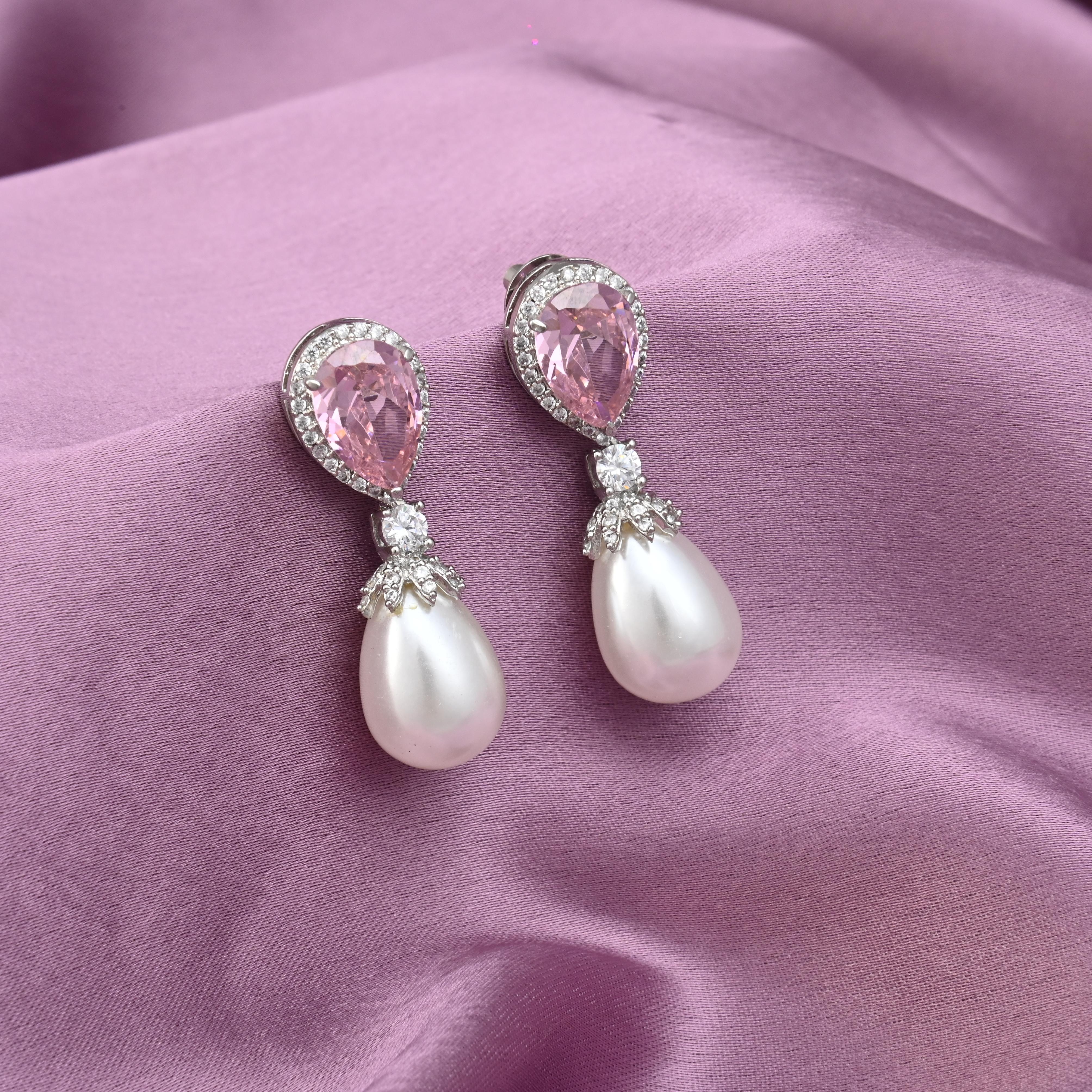 Colorful Pearl Drop Earrings