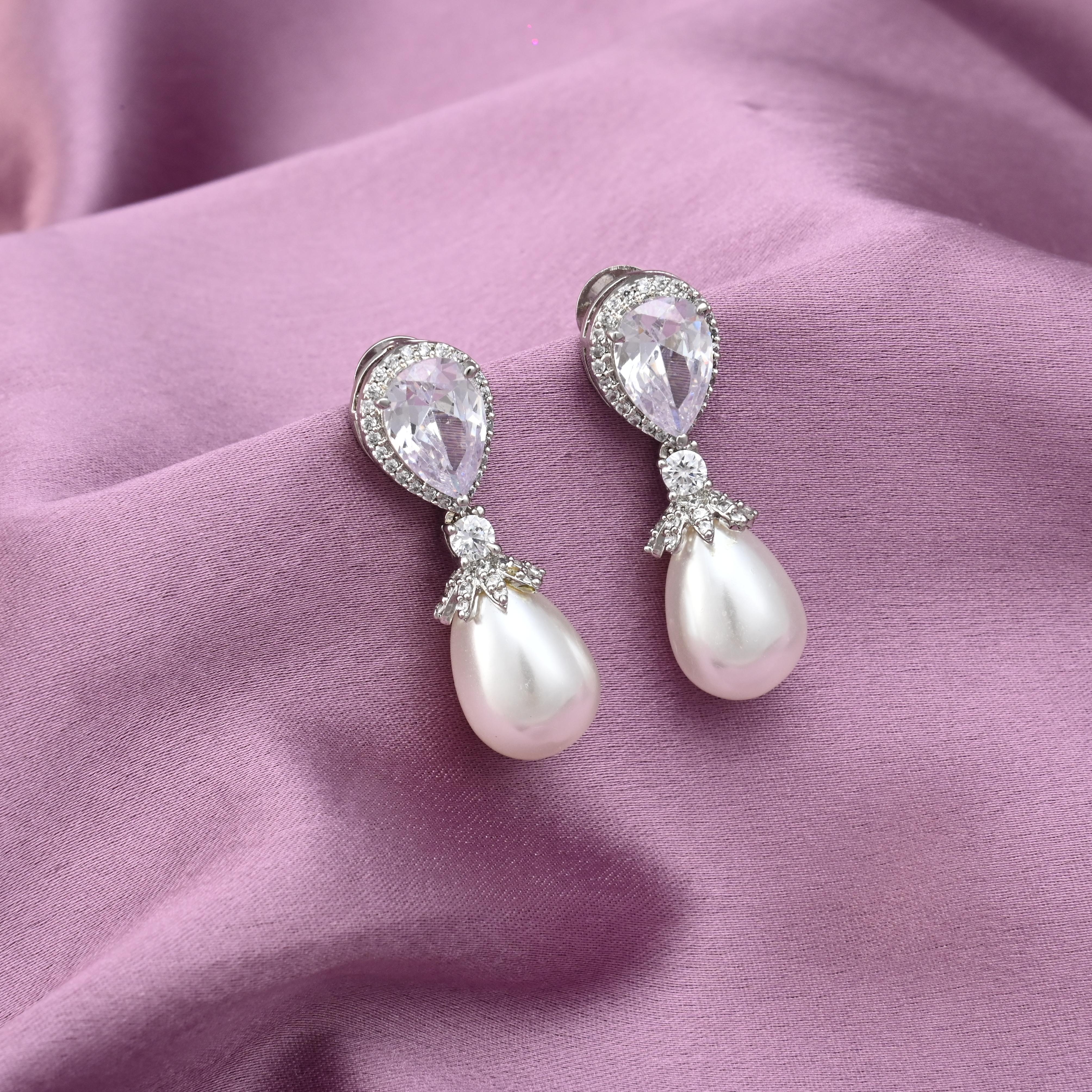 Colorful Pearl Drop Earrings