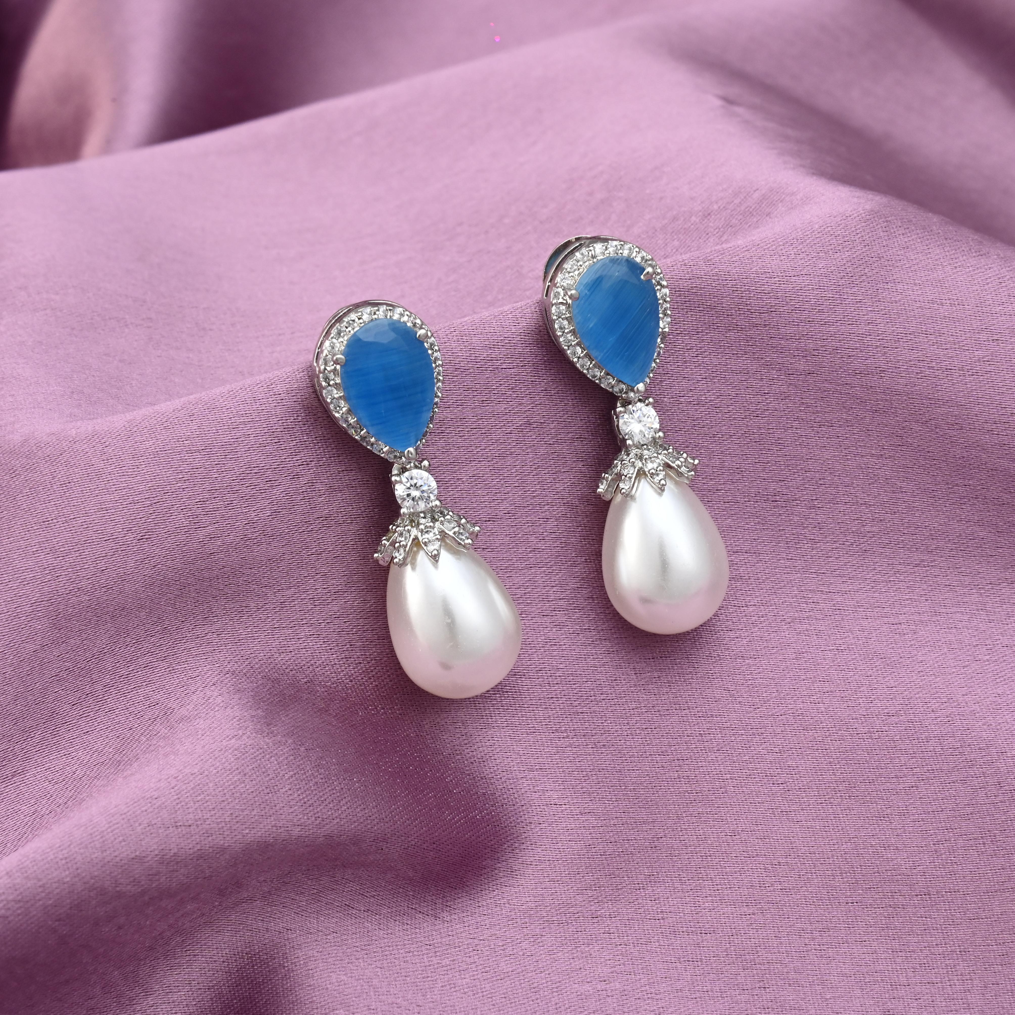 Colorful Pearl Drop Earrings